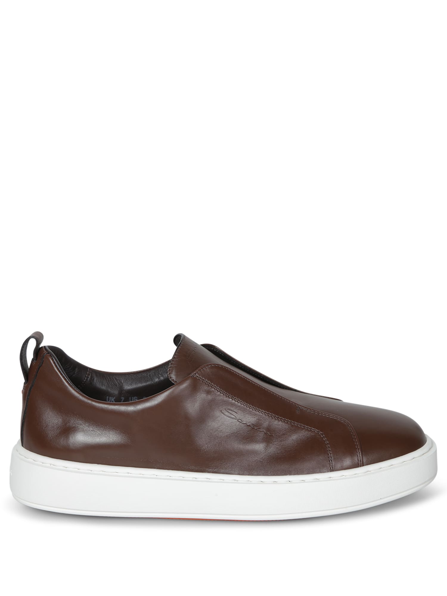 Victory Dark Brown Leather Sneakers