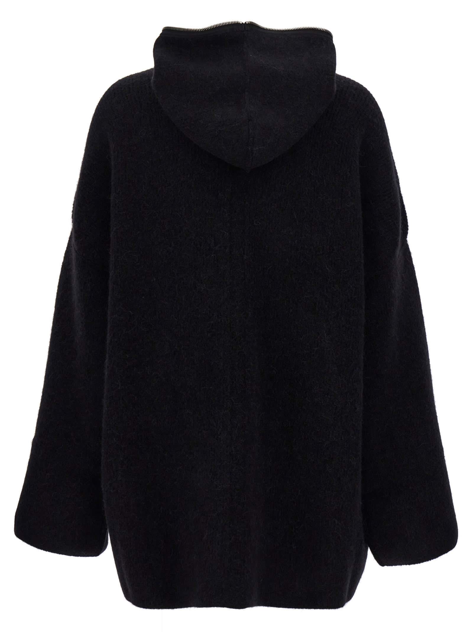 Shop Rick Owens Gimp Hooded Cardigan In Black