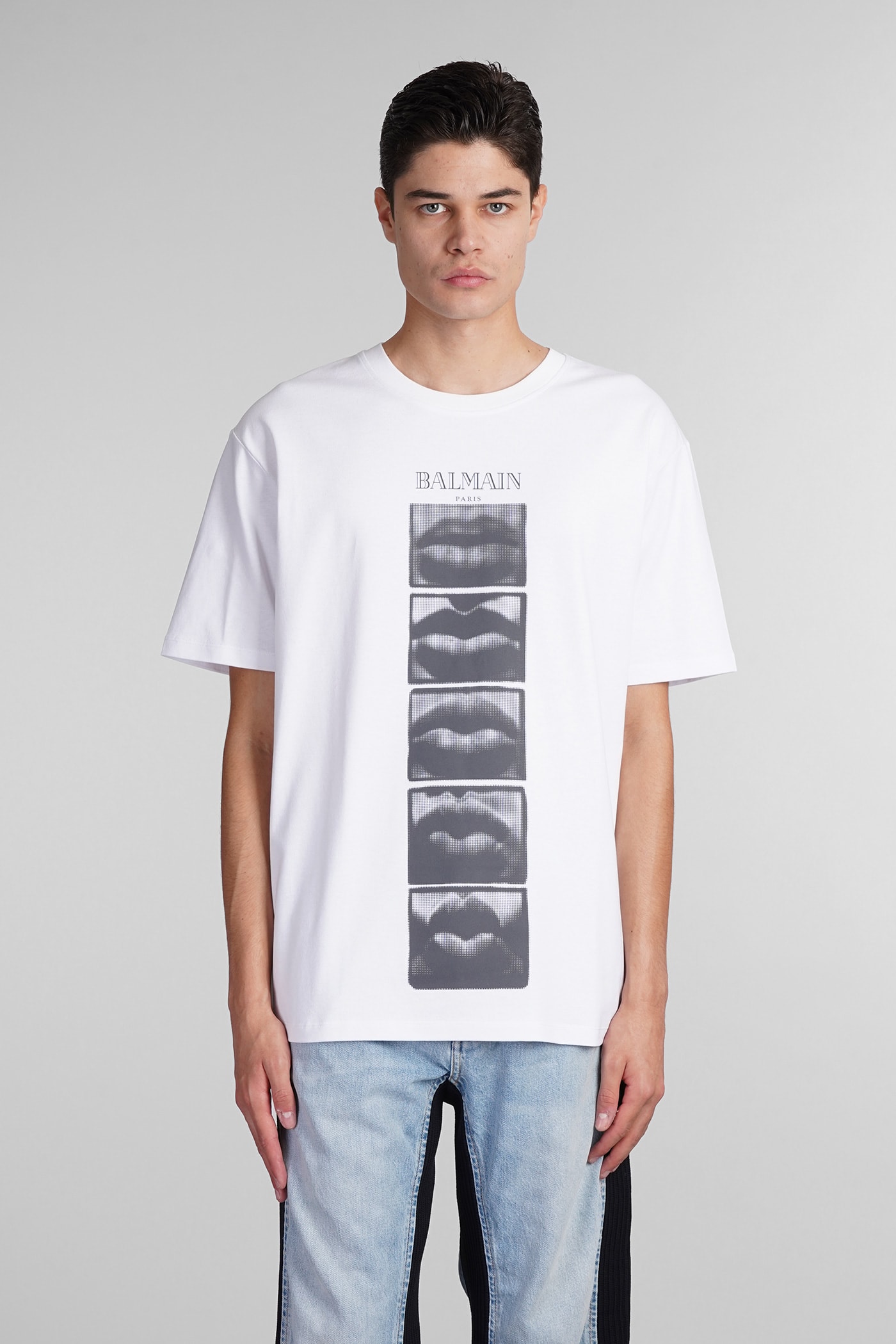 Shop Balmain T-shirt In White Cotton