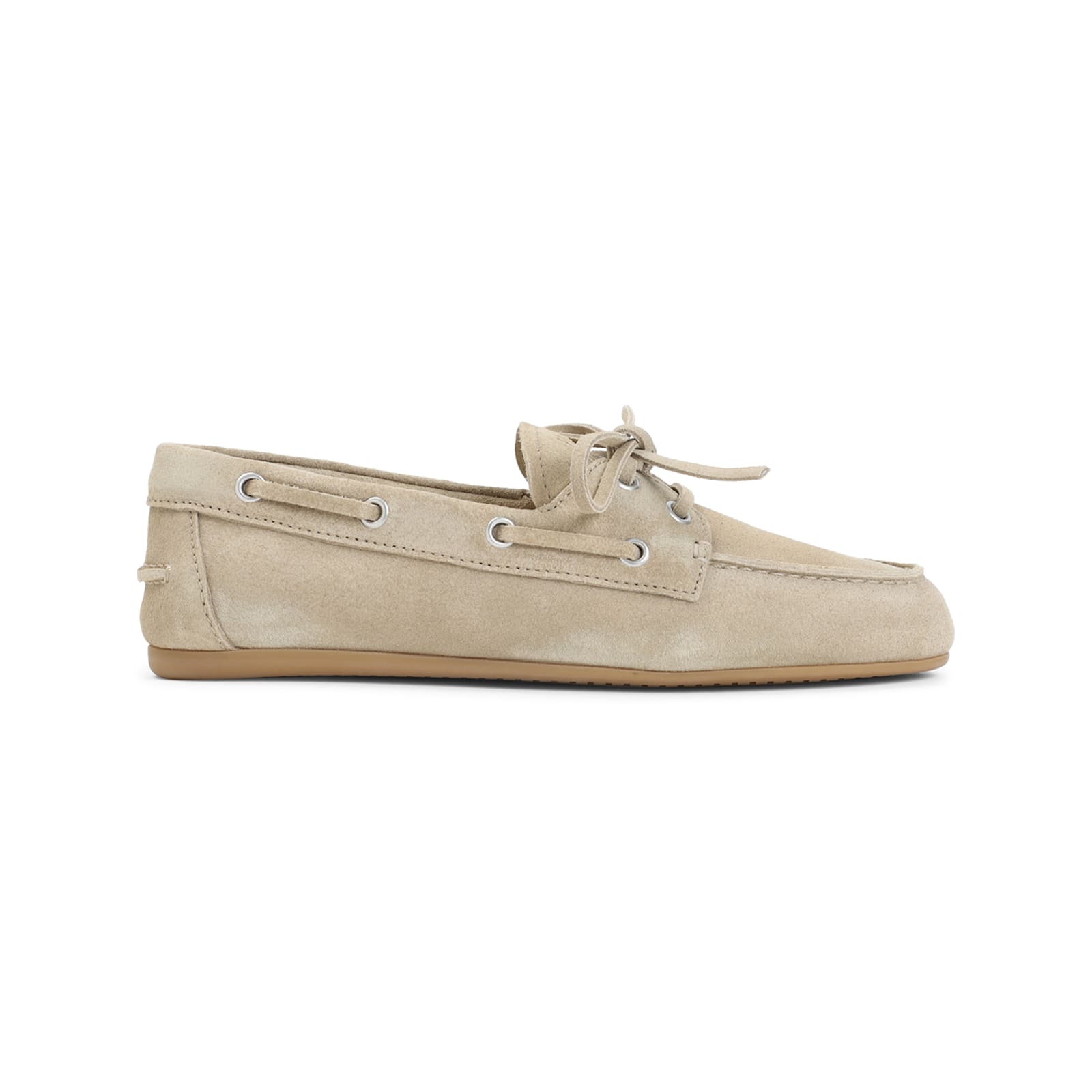 Miu Miu Ecru Suede Calf Leather Loafers In Multi
