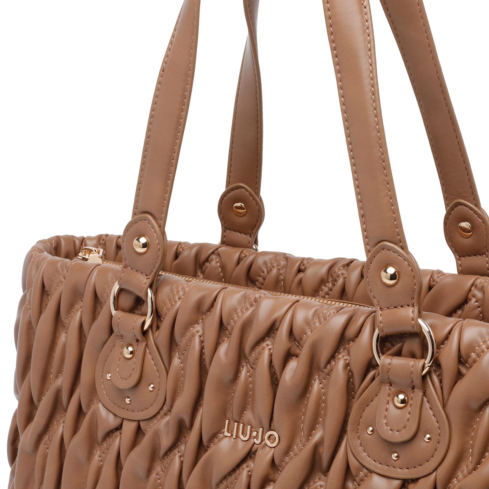 Liu •jo Logo Tote Bag In Sand