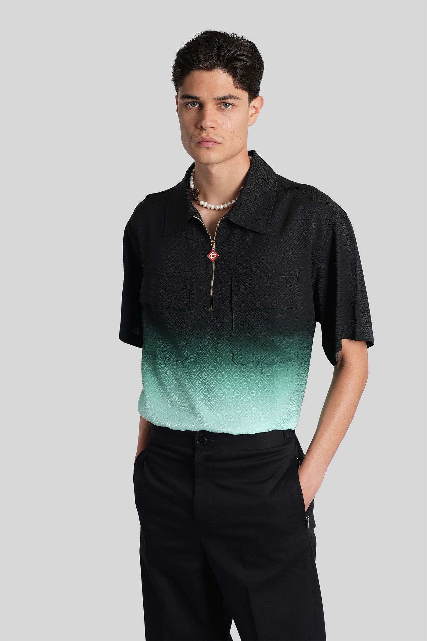Polo In Black Viscose