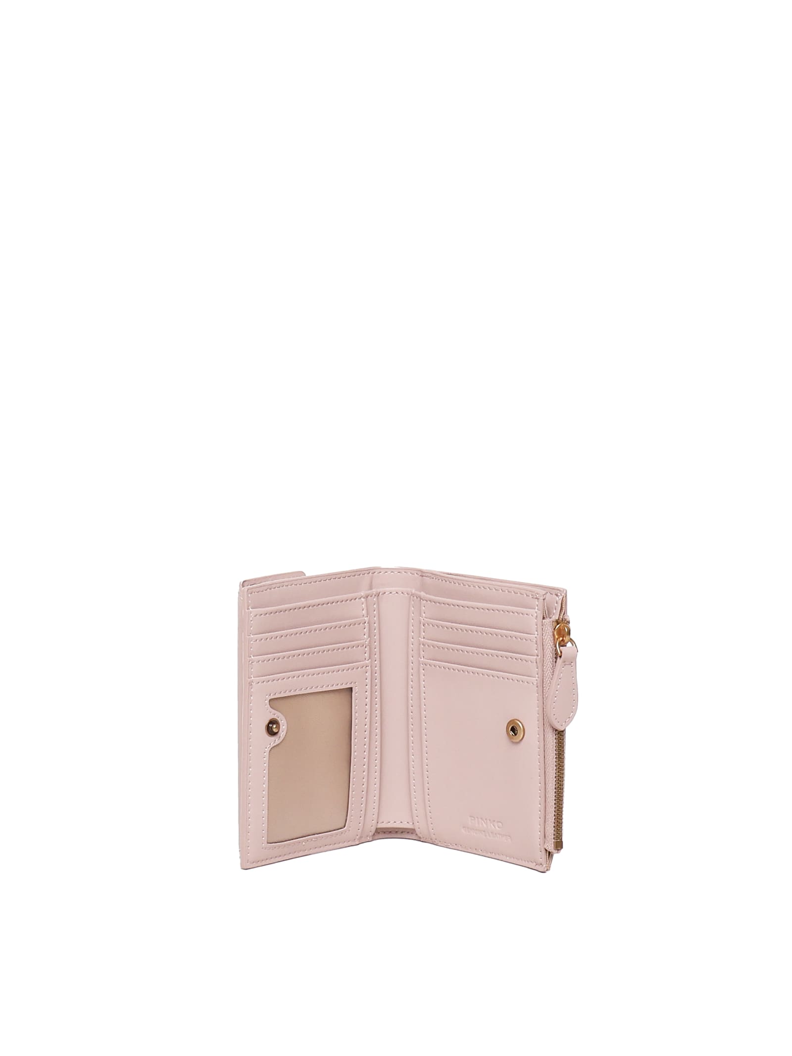 Shop Pinko Wallet With Front Pocket In Pink