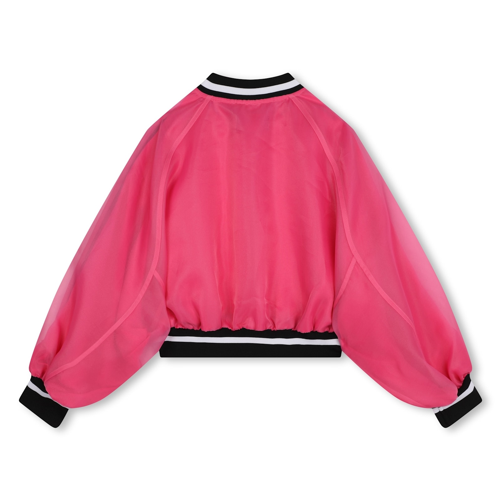 Shop Karl Lagerfeld Striped Bomber In Pink