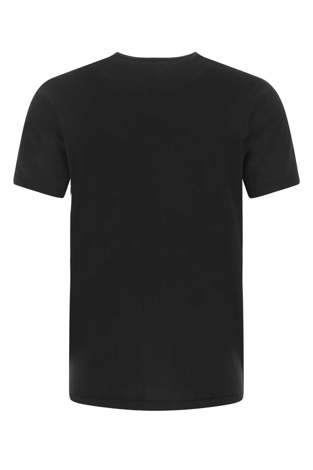 Aspesi Black Cotton T-shirt In 01241