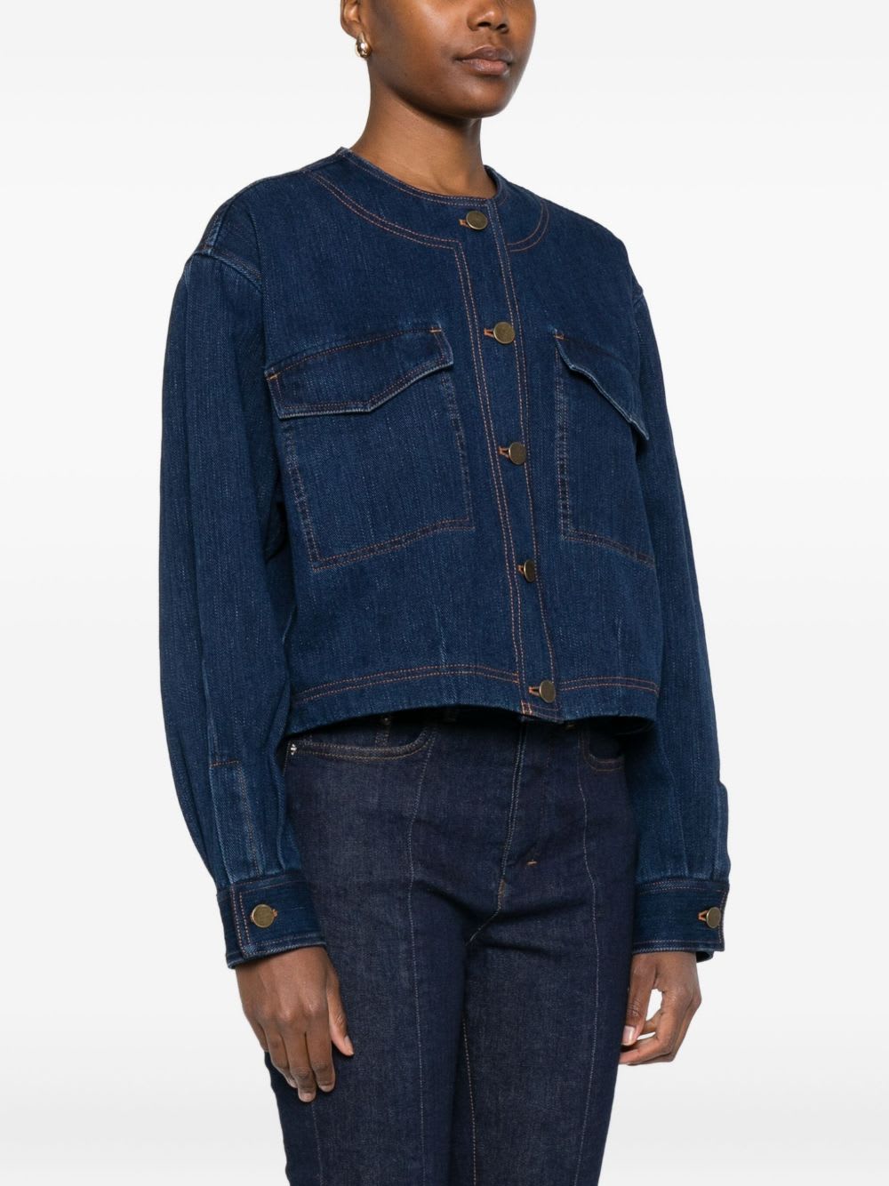 Forte Forte Cotton Denim Overshirt In Blue
