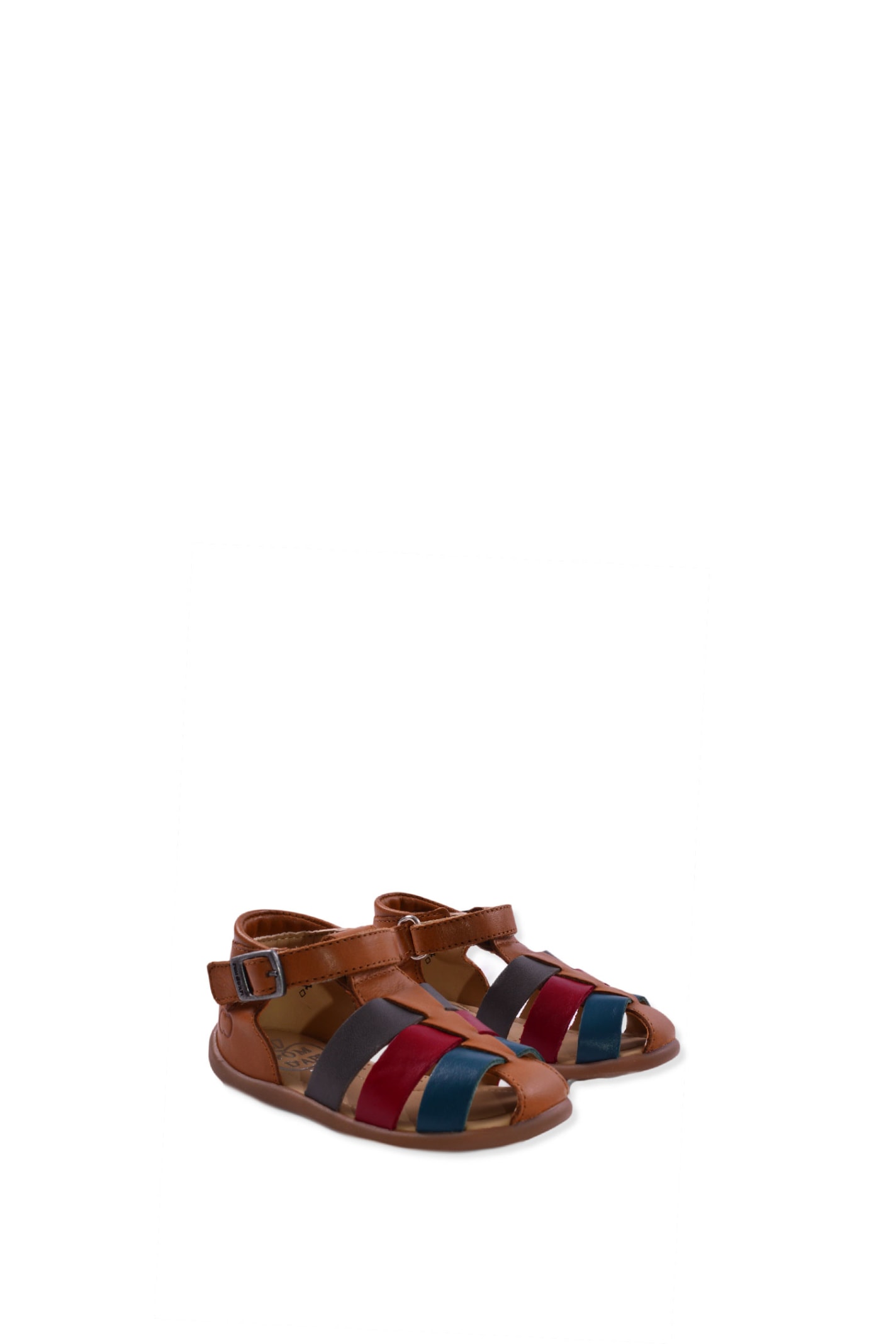 Shop Pom D'api Sandals In Colored Leather In Brown