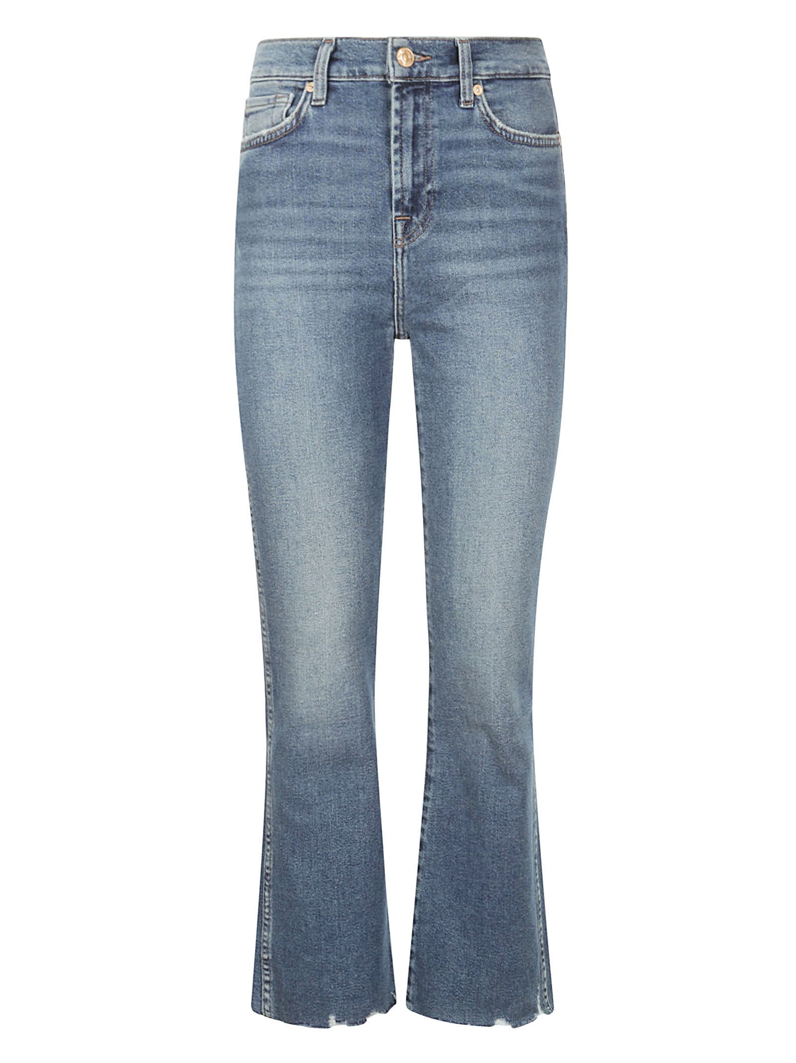 Shop 7 For All Mankind Hw Slim Kick Luxvinsealev In Dark Blue