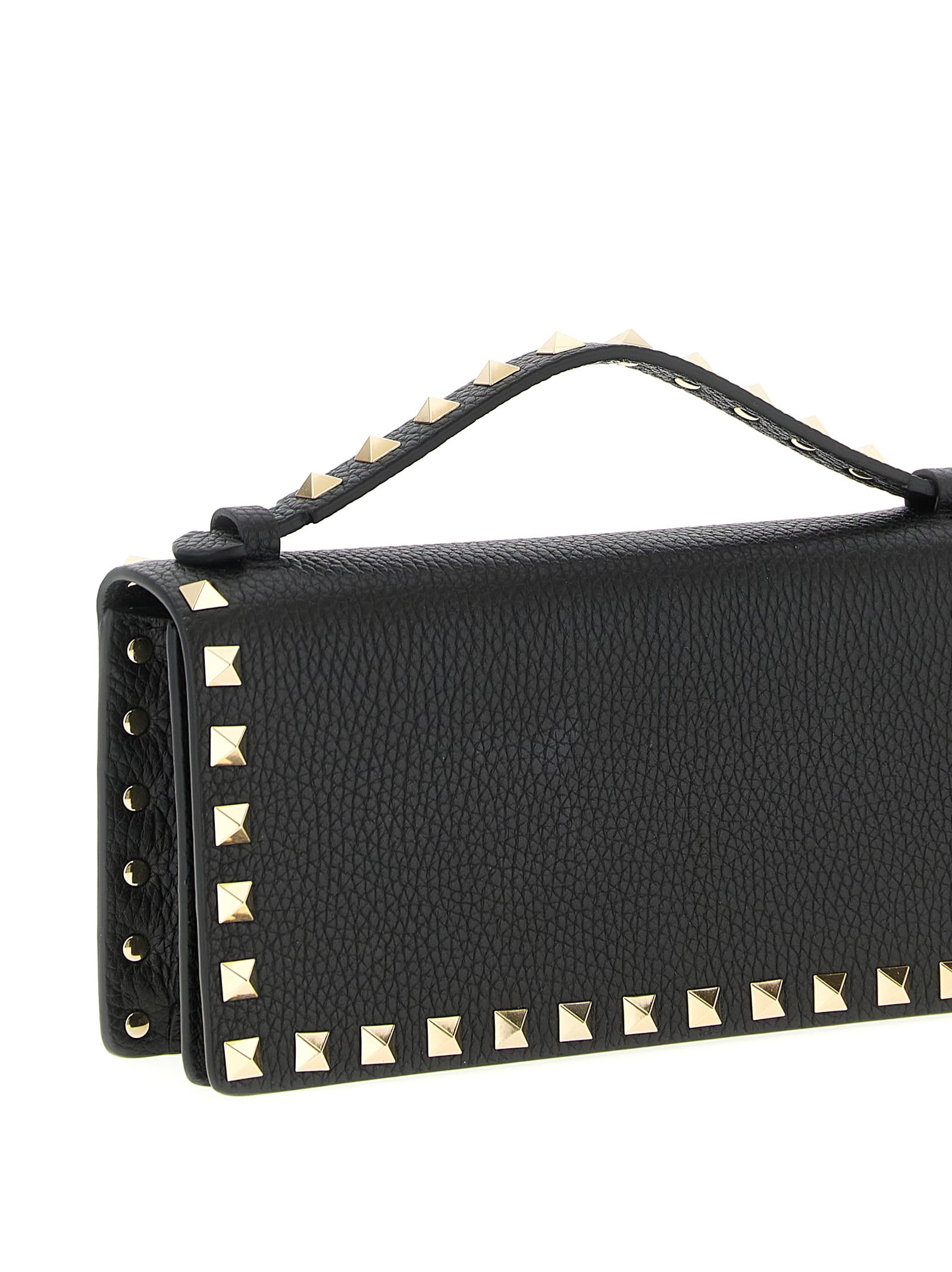 Valentino Garavani Rockstud Wallet On Chain In Black