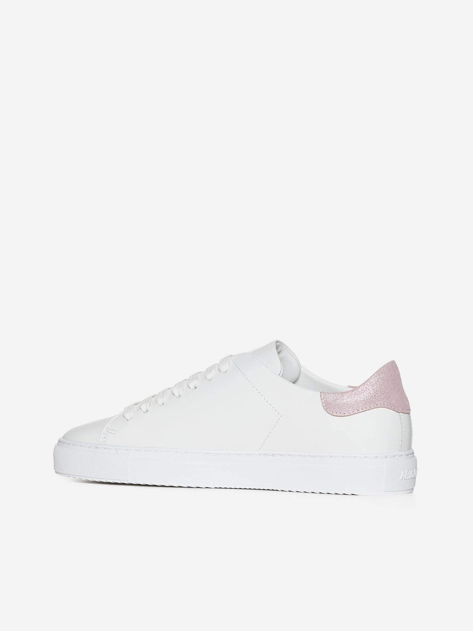 Shop Axel Arigato Clean 90 Leather Sneakers In White Pink