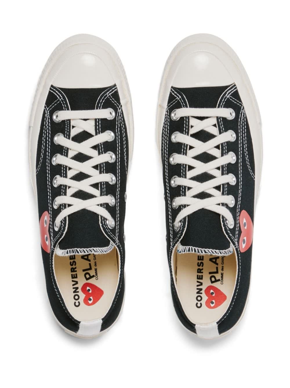 Comme Des Garçons Collaboration Multi Heart Chuck 70 Low Sneakers In Black