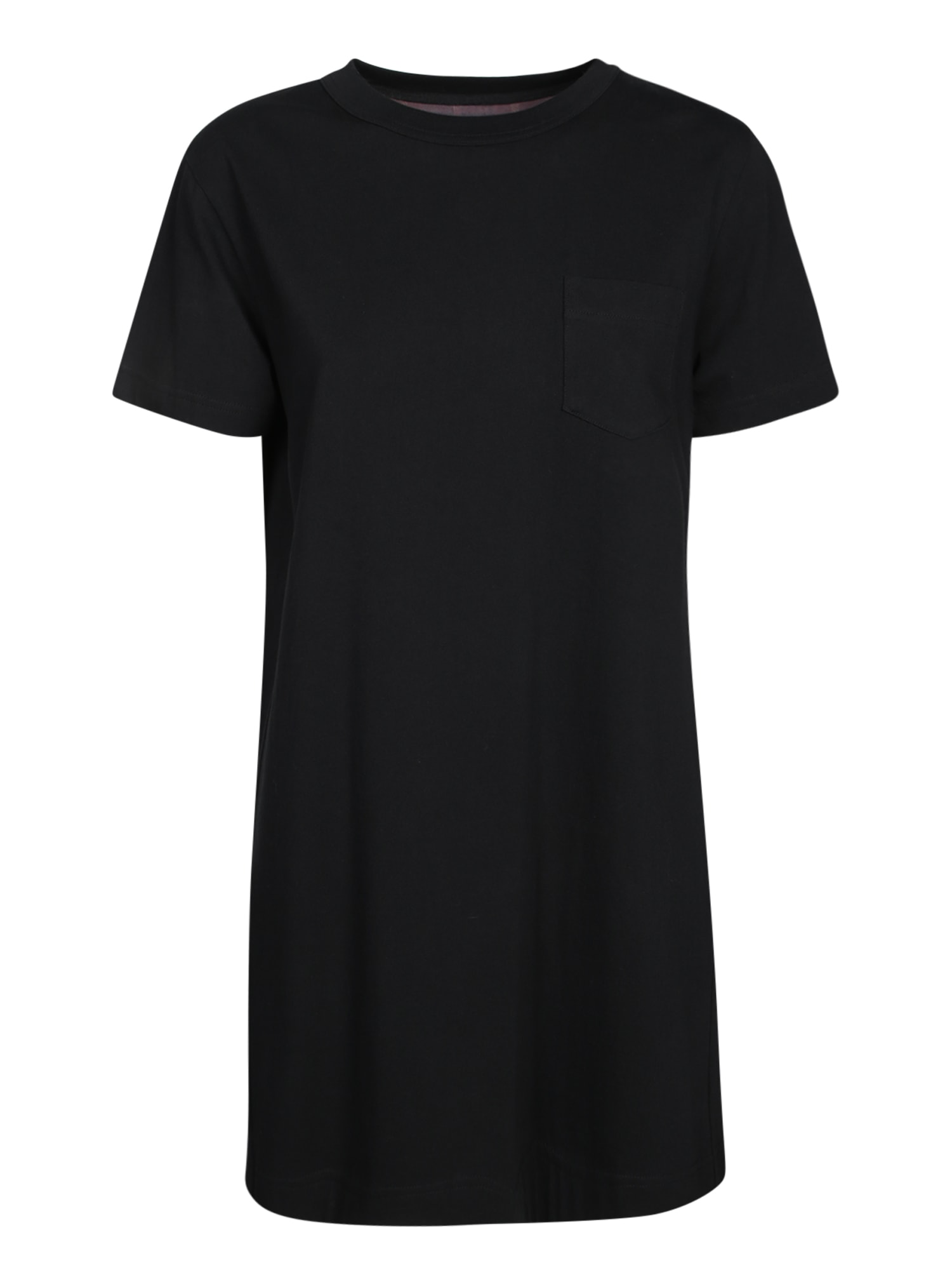 Long Cotton T-shirt In Black