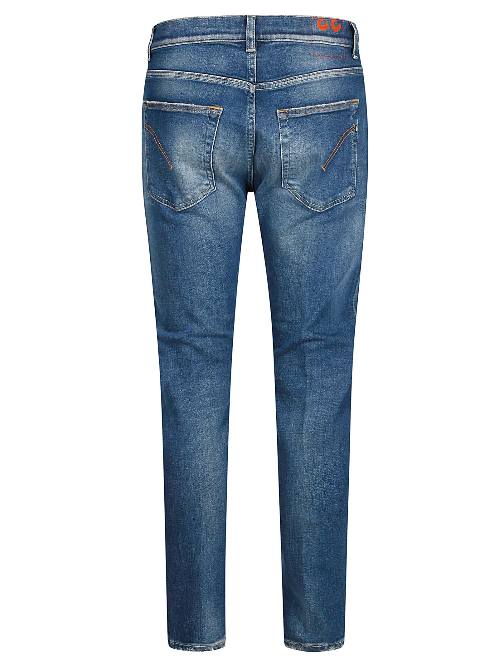 Dondup Five-pocket Carrot Slim Fit Jeans In Stretch Denim In Blu