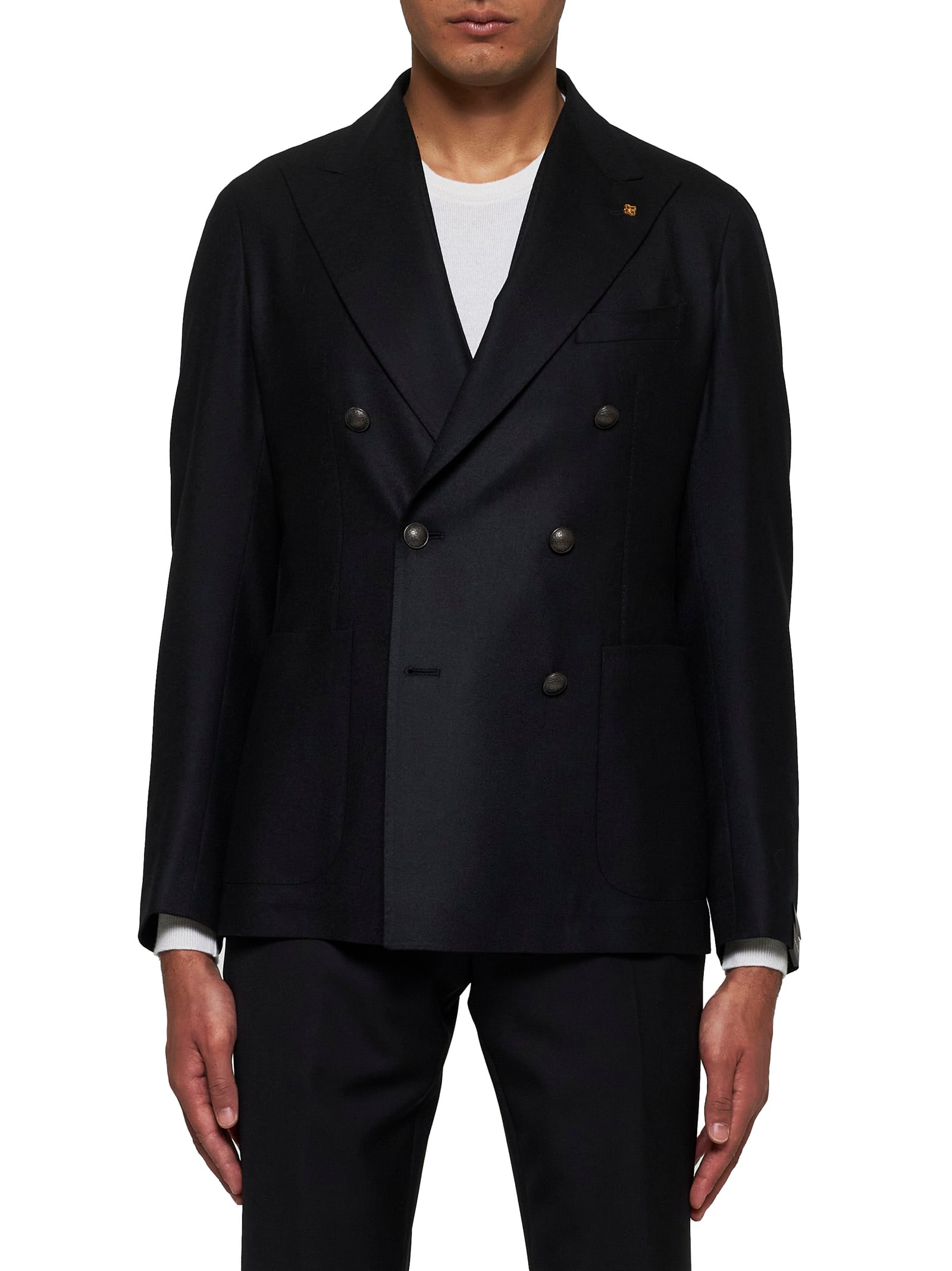 Shop Tagliatore Blazer In Black