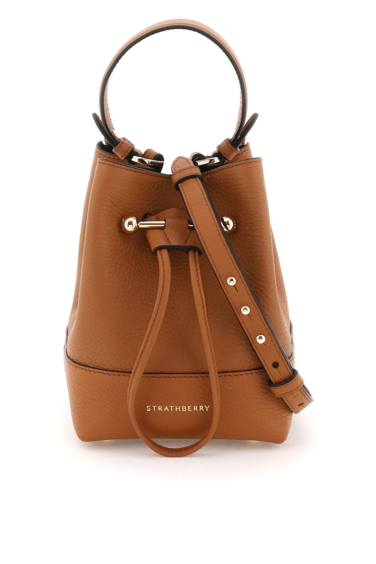 Shop Strathberry Lana Osette Bucket Bag In Tan (brown)