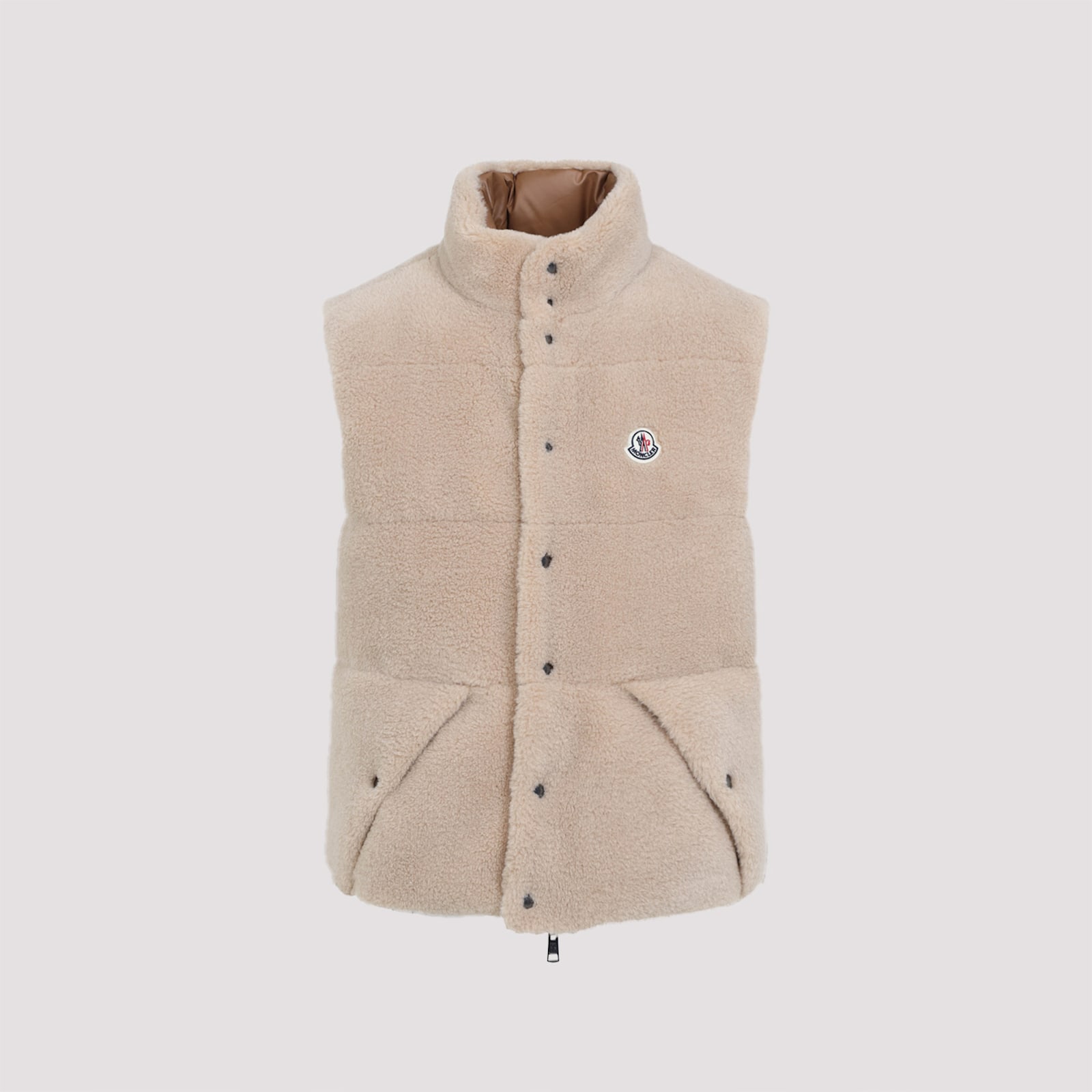 Shop Moncler Colbricon Vest In U Medium Beige