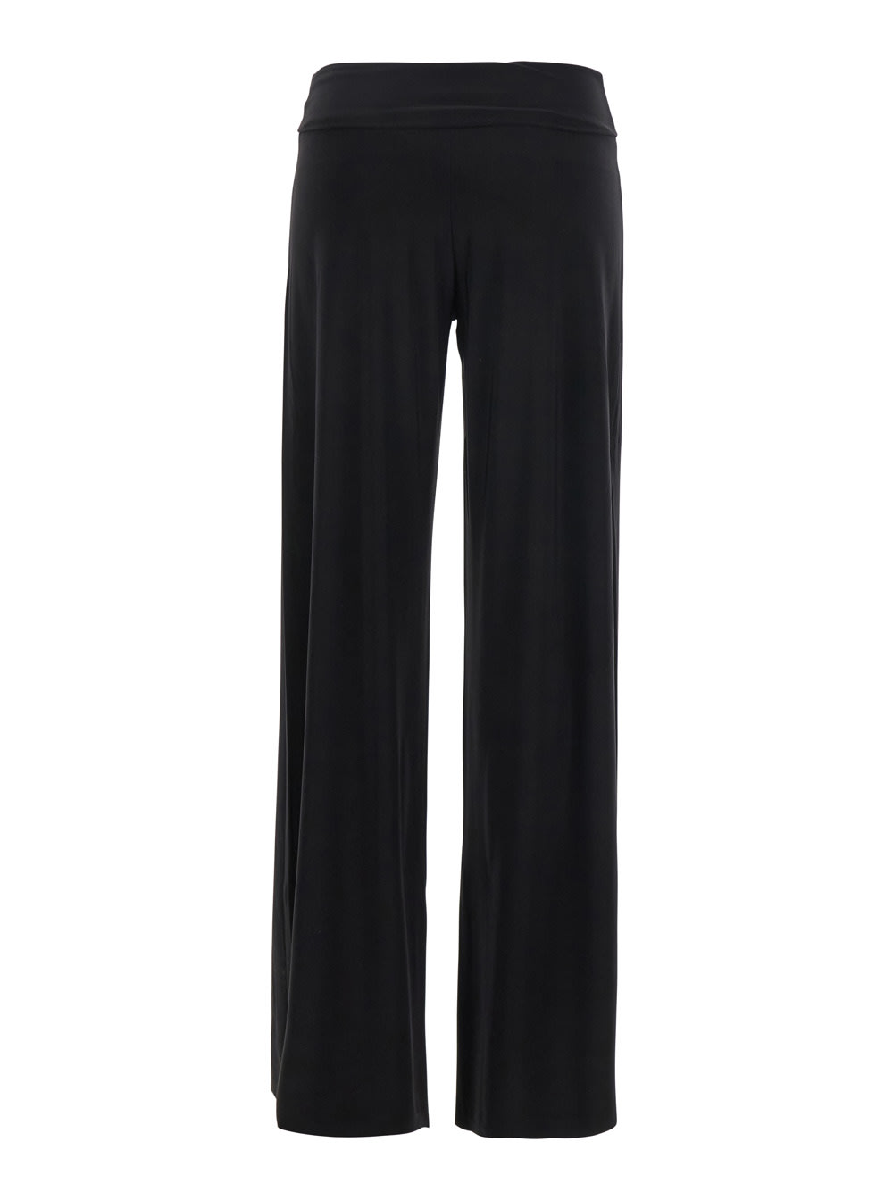 NORMA KAMALI BLACK PANTS WITH ELASTIC WAIST IN TECH FABRIC WOMAN