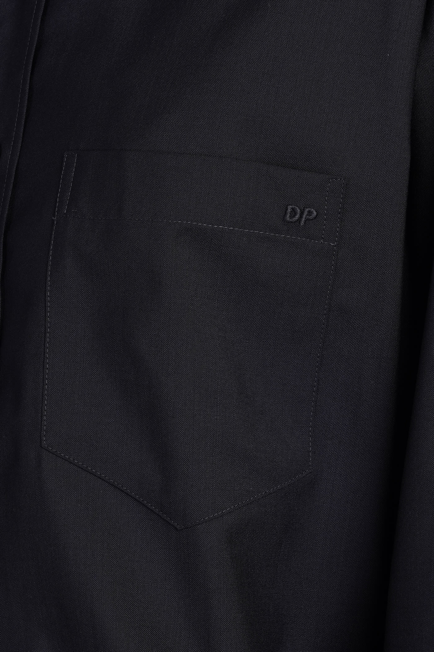 Shop Darkpark Anne Shirt In Black Wool