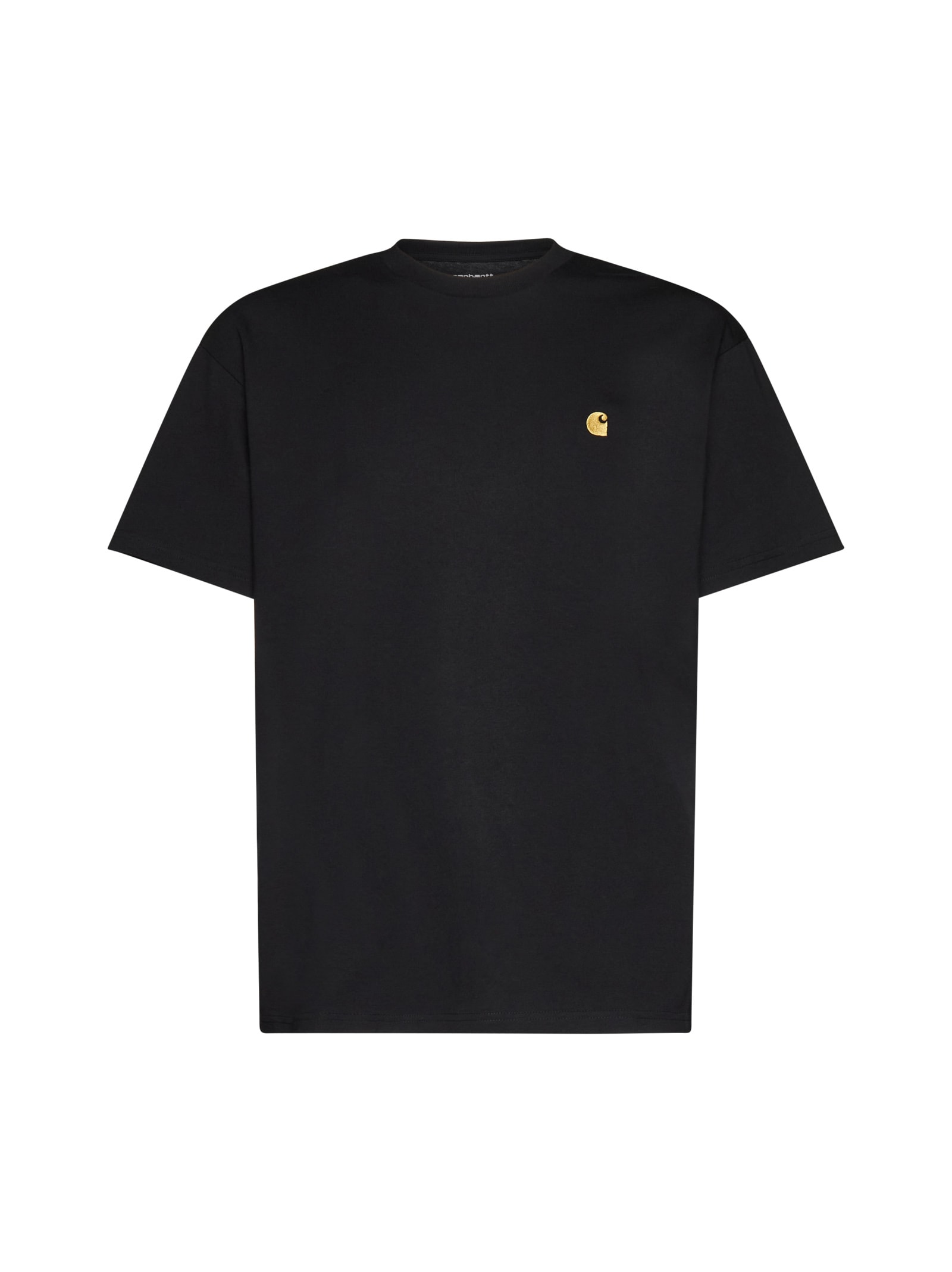 Shop Carhartt T-shirt In Black/gold