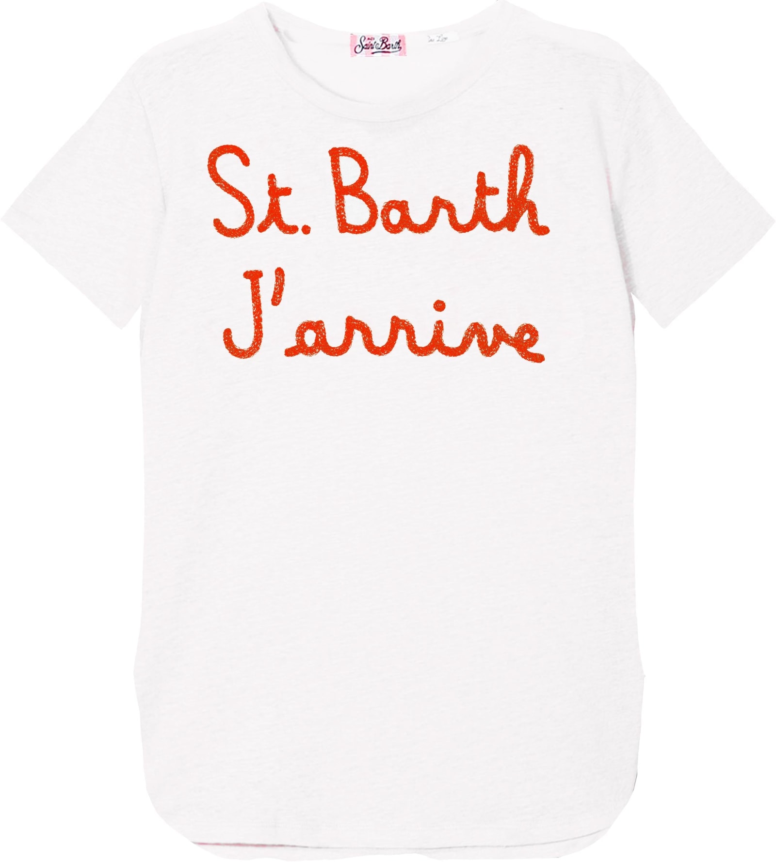 MC2 Saint Barth Woman White T-shirt With Embroidery