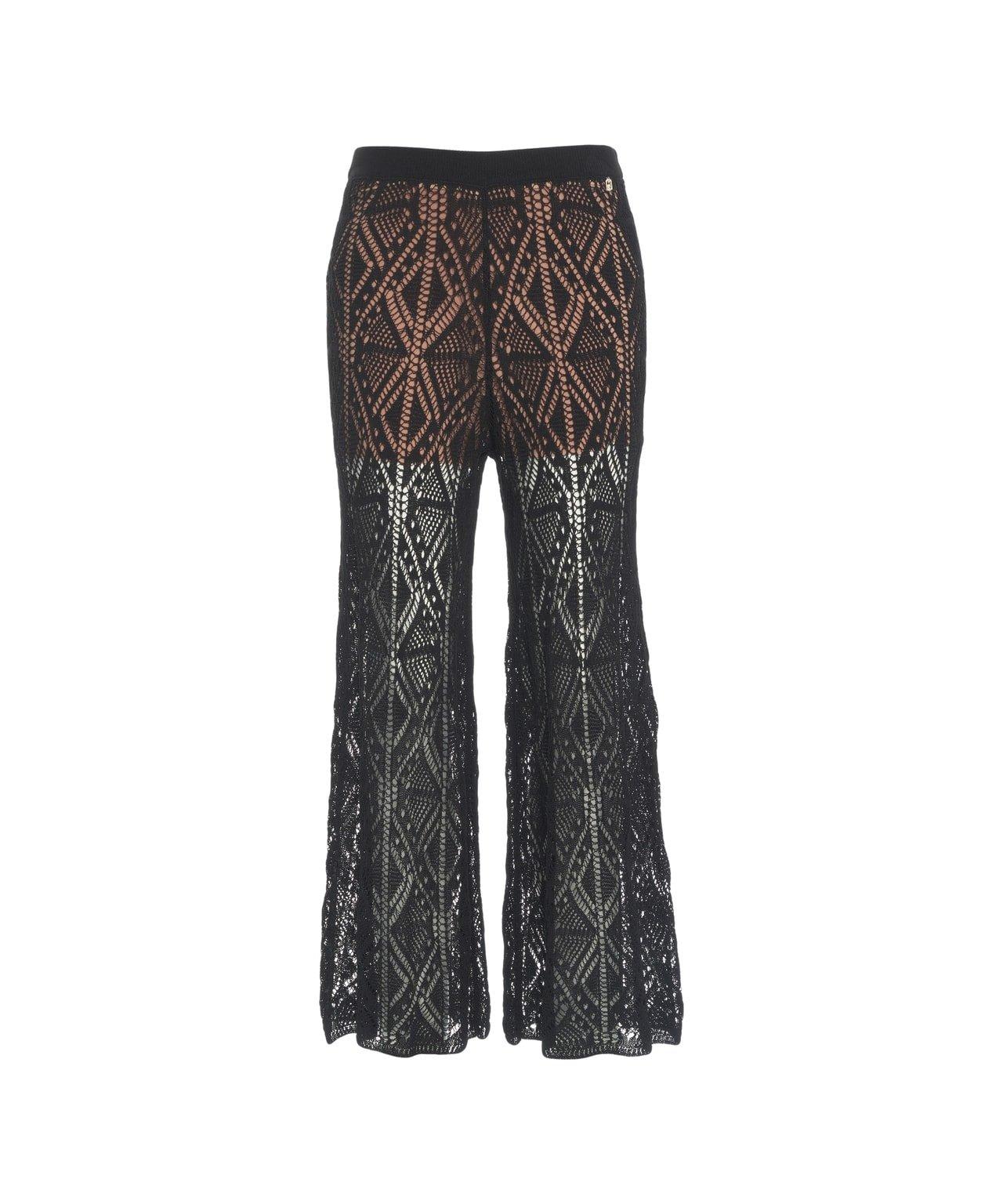 Shop Liu •jo Crochet Trousers Liu-jo