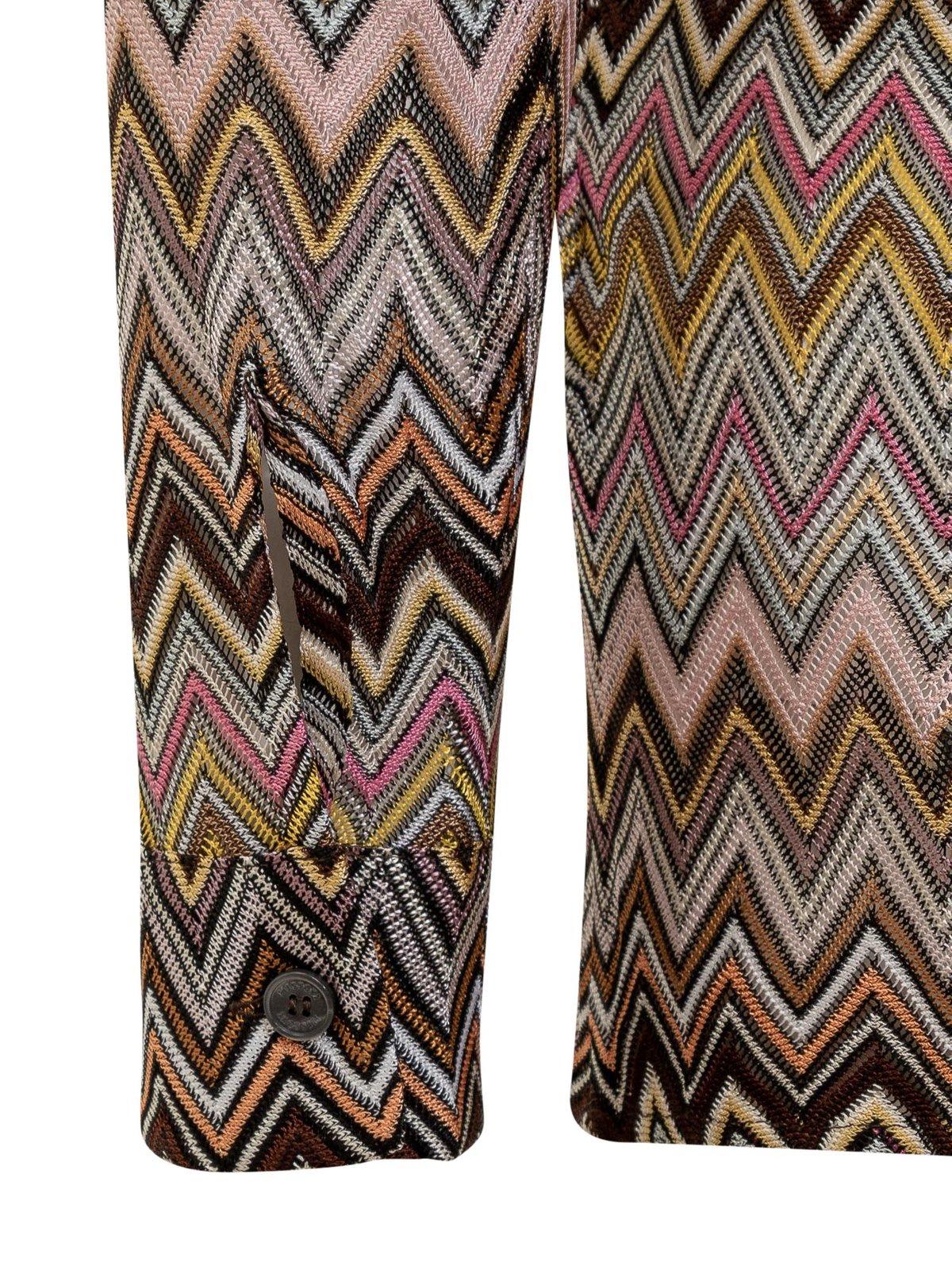 Shop Missoni Zig-zag Patterned Straight Hem Shirt In Multicolour