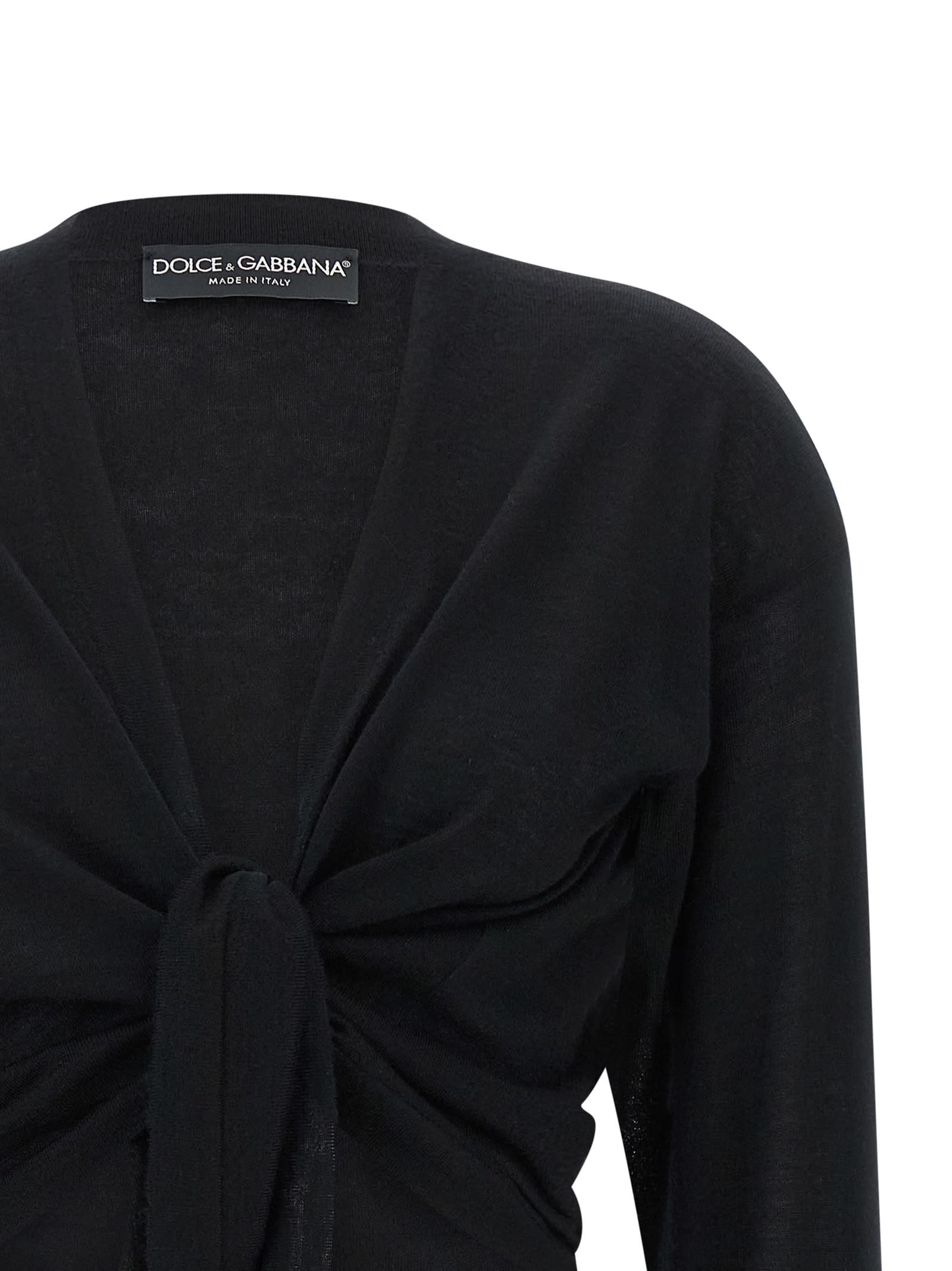 Dolce & Gabbana Cashmere Cardigan Sweaters And Cardigans Black In Black