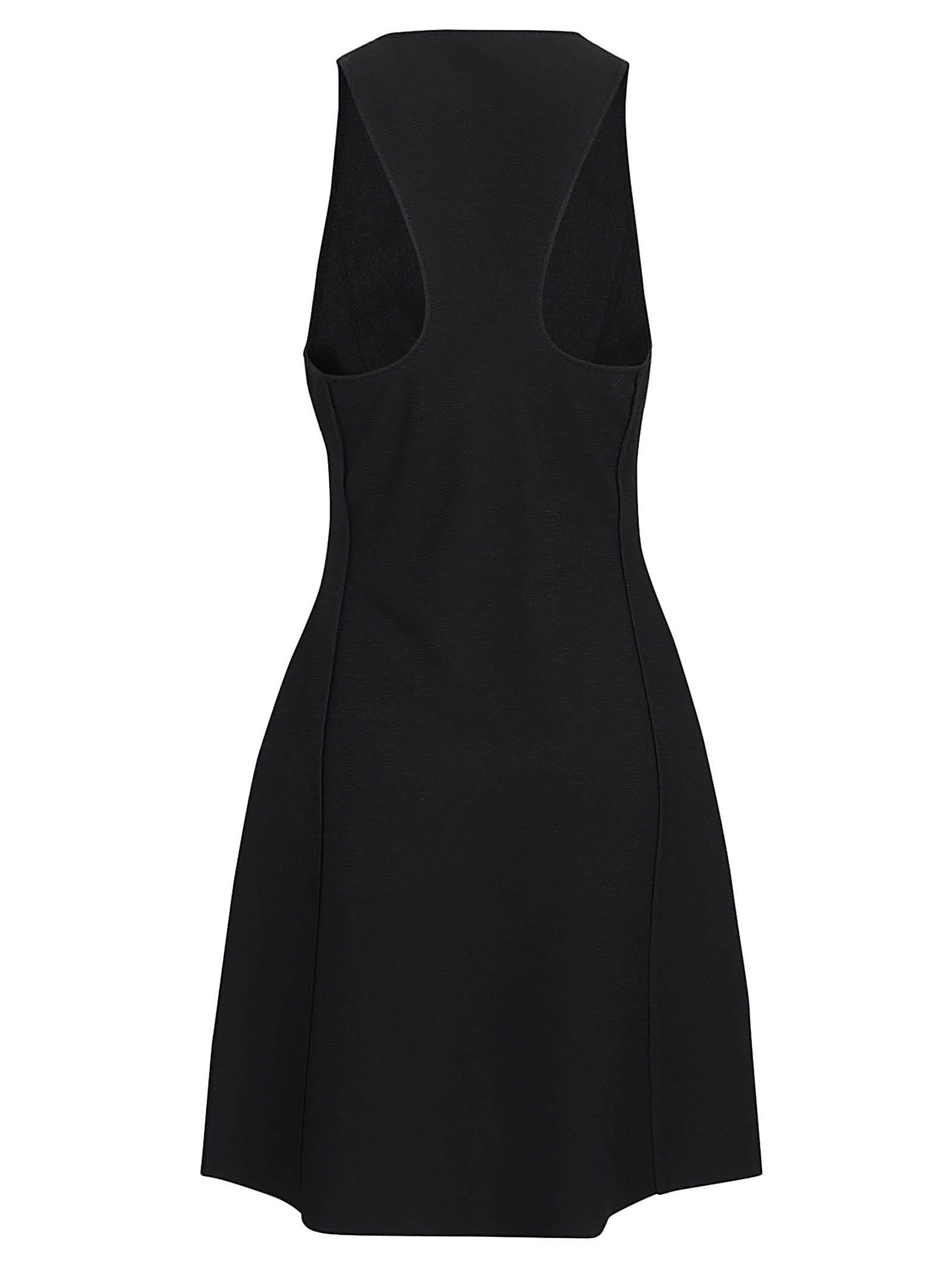 Shop Stella Mccartney Compact Knit Cocktail Dress In Black