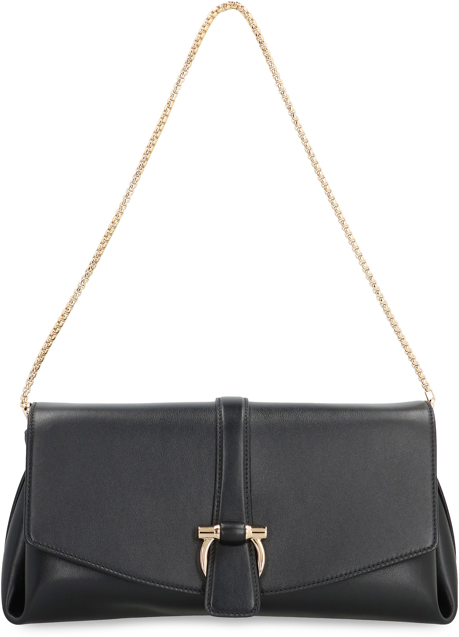 Shop Ferragamo M Leather Crossbody Bag In Black