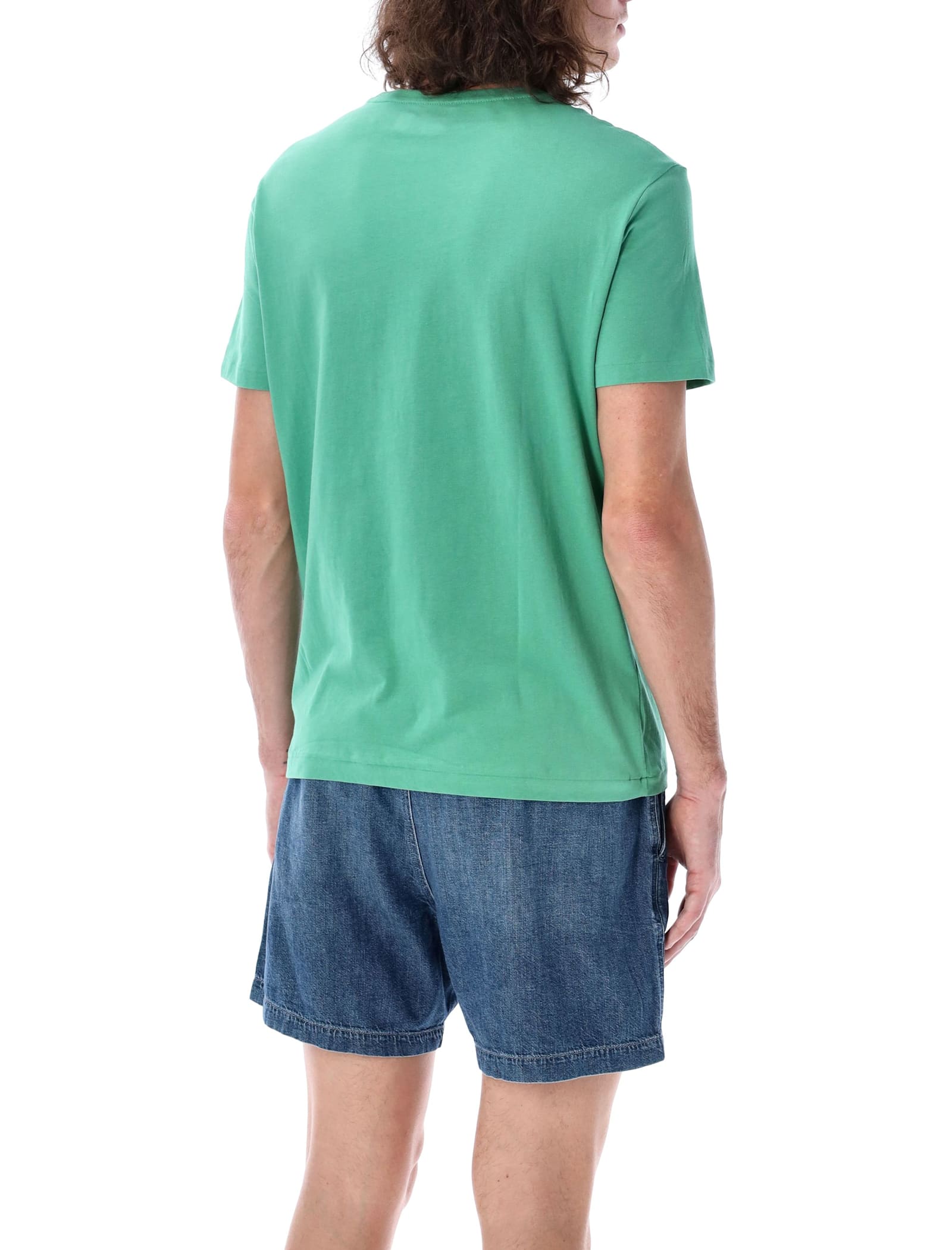 Polo Ralph Lauren Embroidered-logo Cotton T-shirt In Raft Green