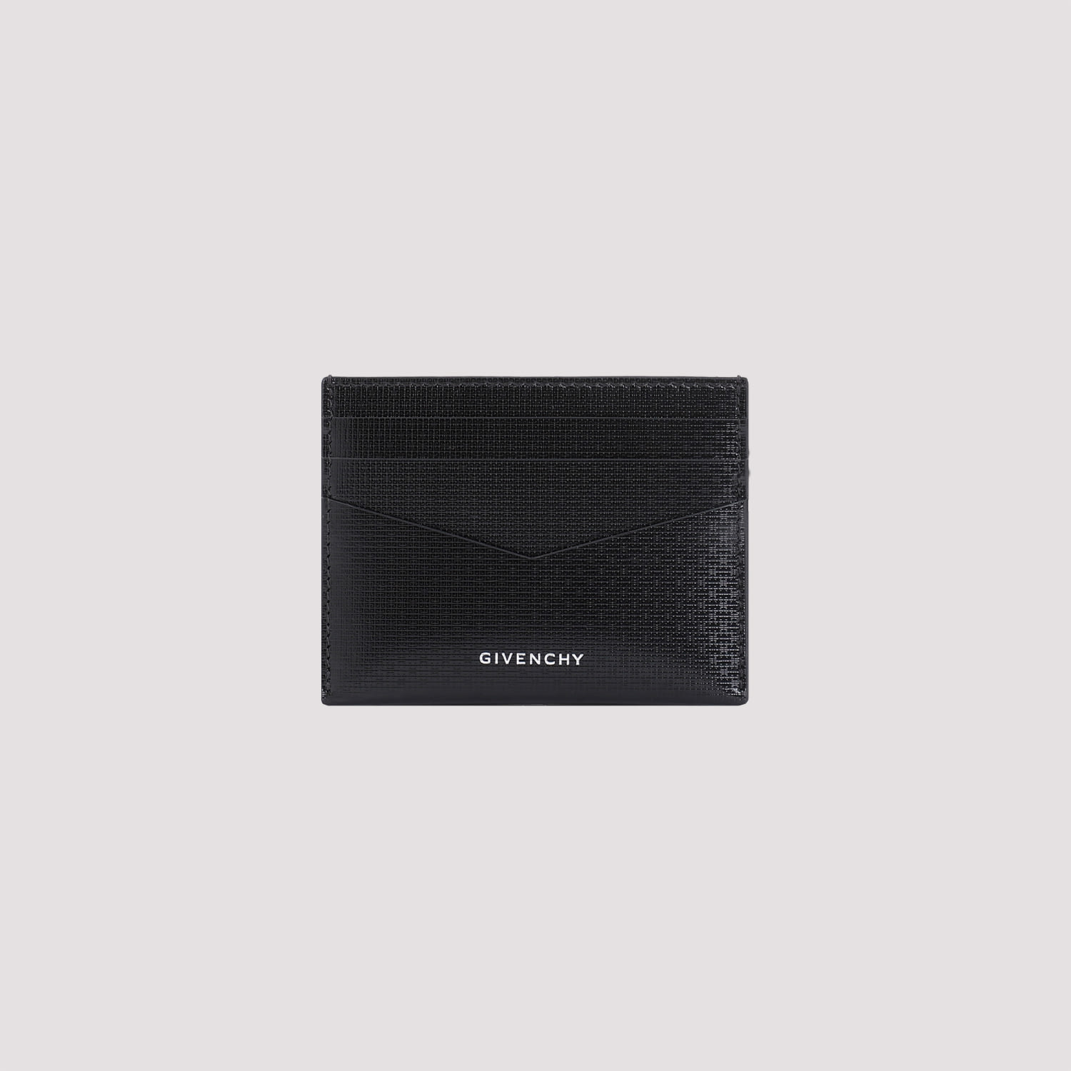 Givenchy Textured Leather Card Holder In Black
