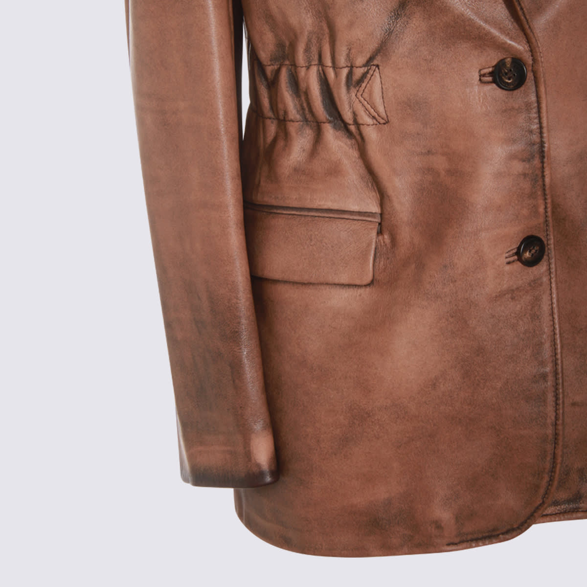 Golden Goose Tailored Blazer With Notch Lapel And Pockets In Brown
