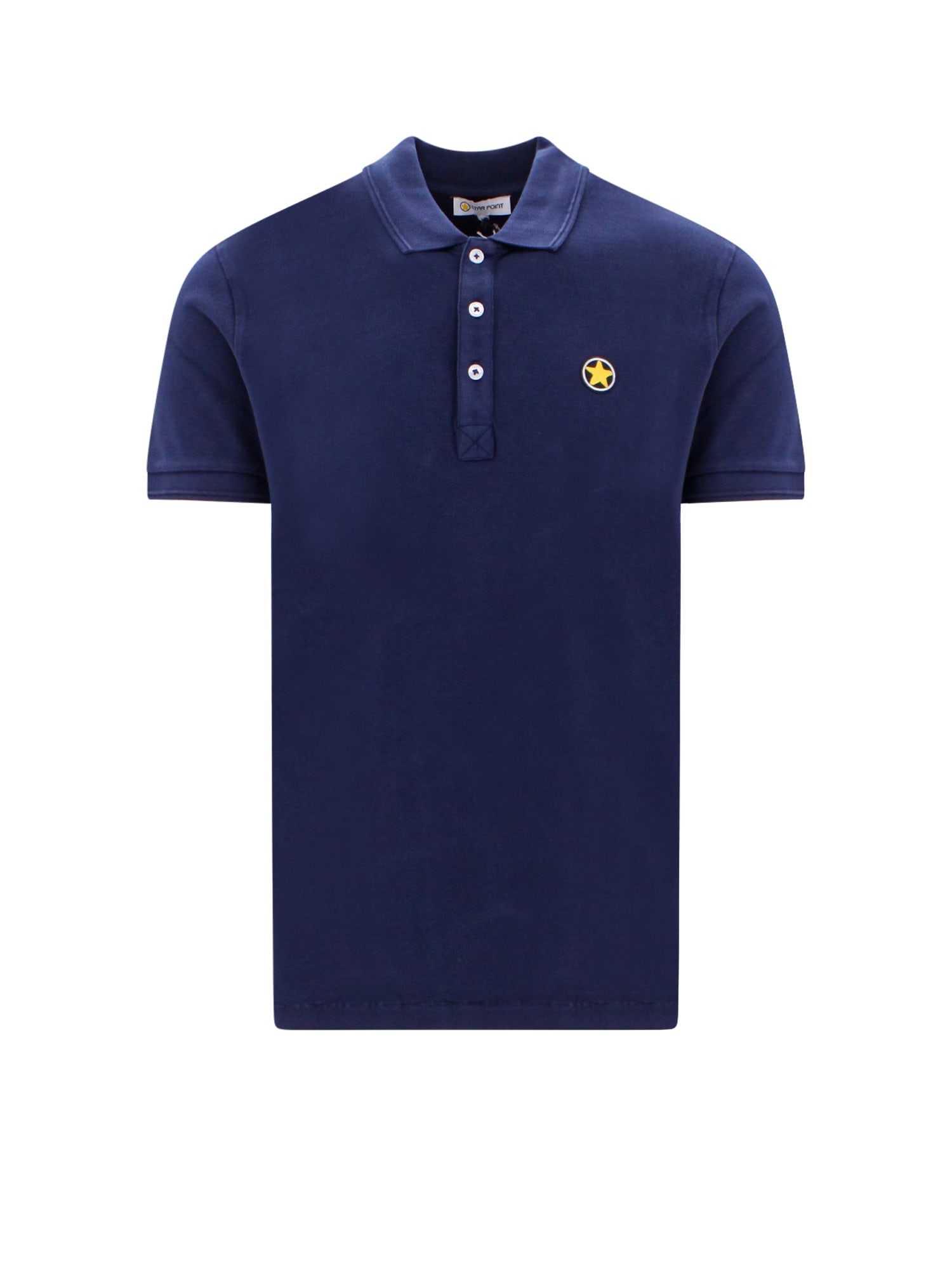 Star Point Polo Shirt In Blue