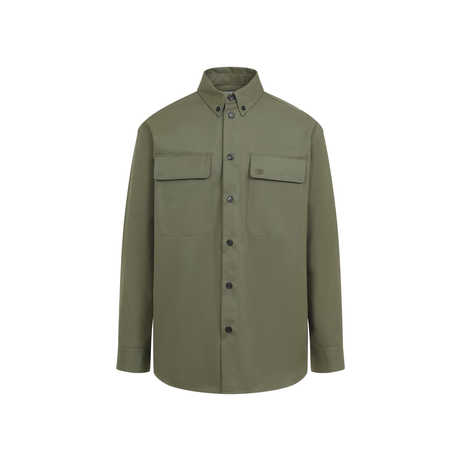 Shop Off-white Ow Military Shirt In Four Leaf