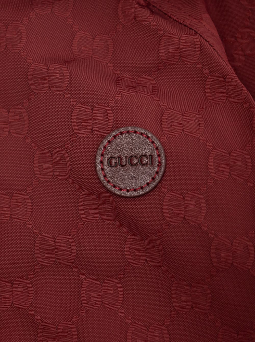 Gucci Red Jacket With All-over Gg Motif In Tech Fabric Baby In Red