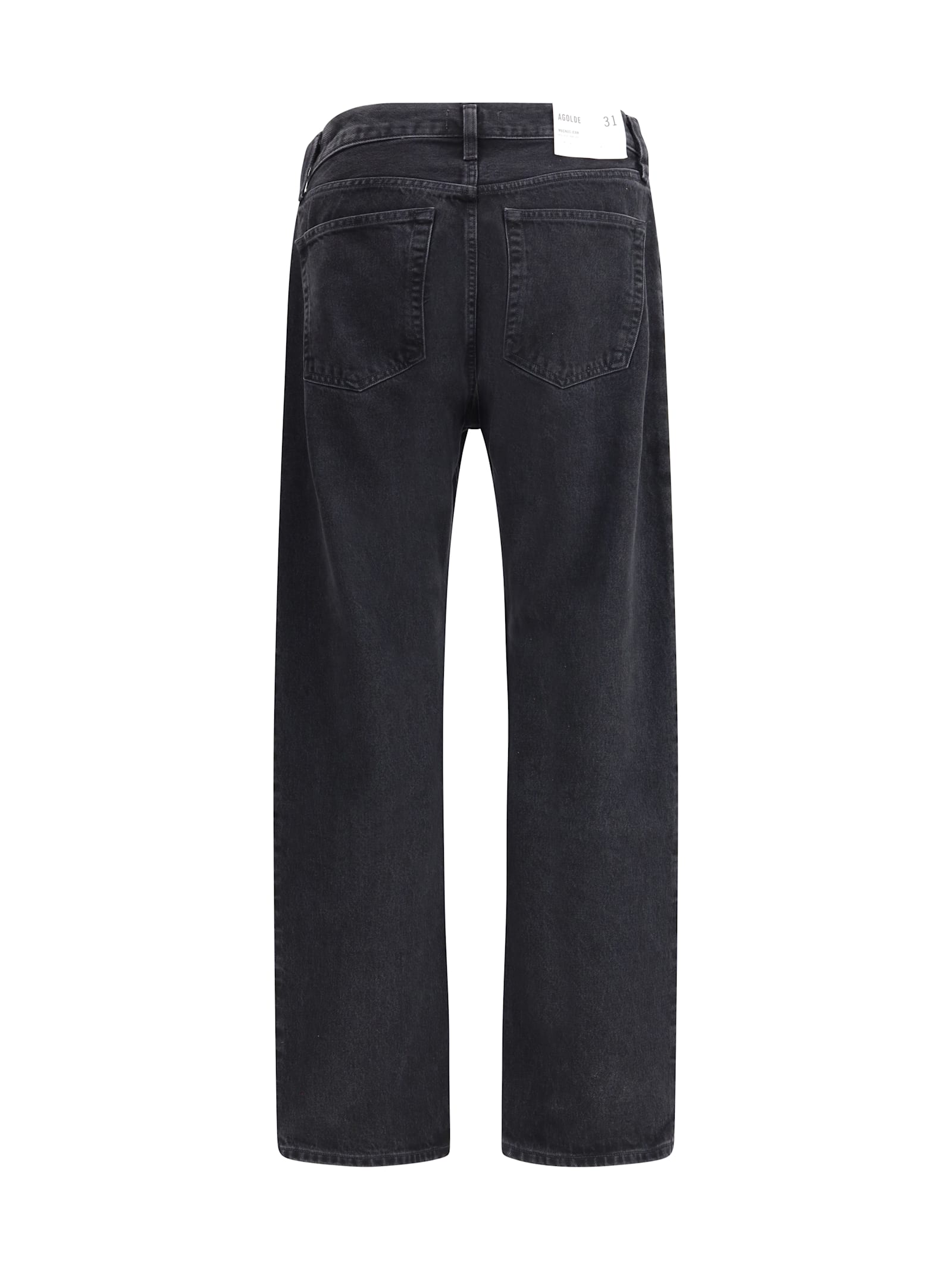 Agolde Straight Leg Jeans Belt Loops In Black