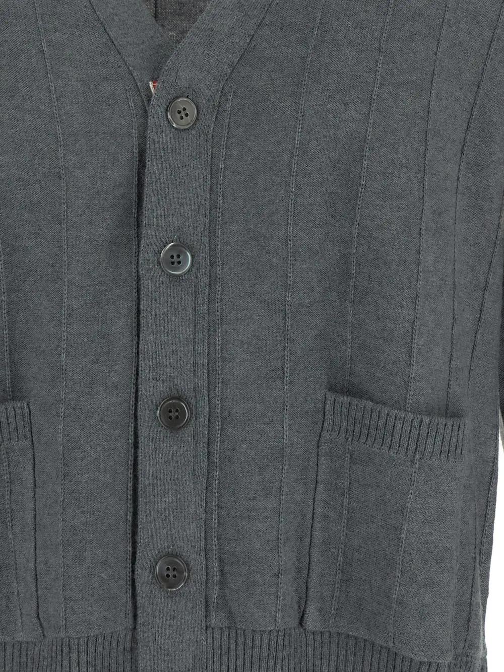 Shop Thom Browne Classic Cardigan In Grey