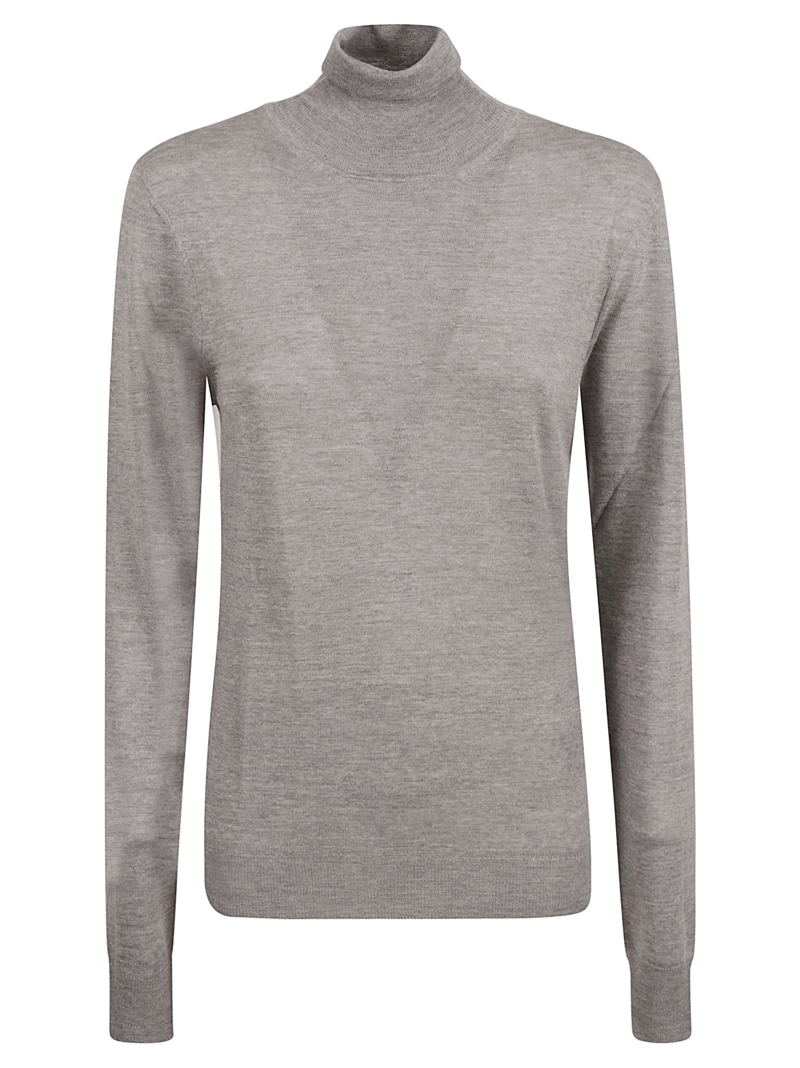 Shop Saint Laurent Turtleneck Jumper In Grey