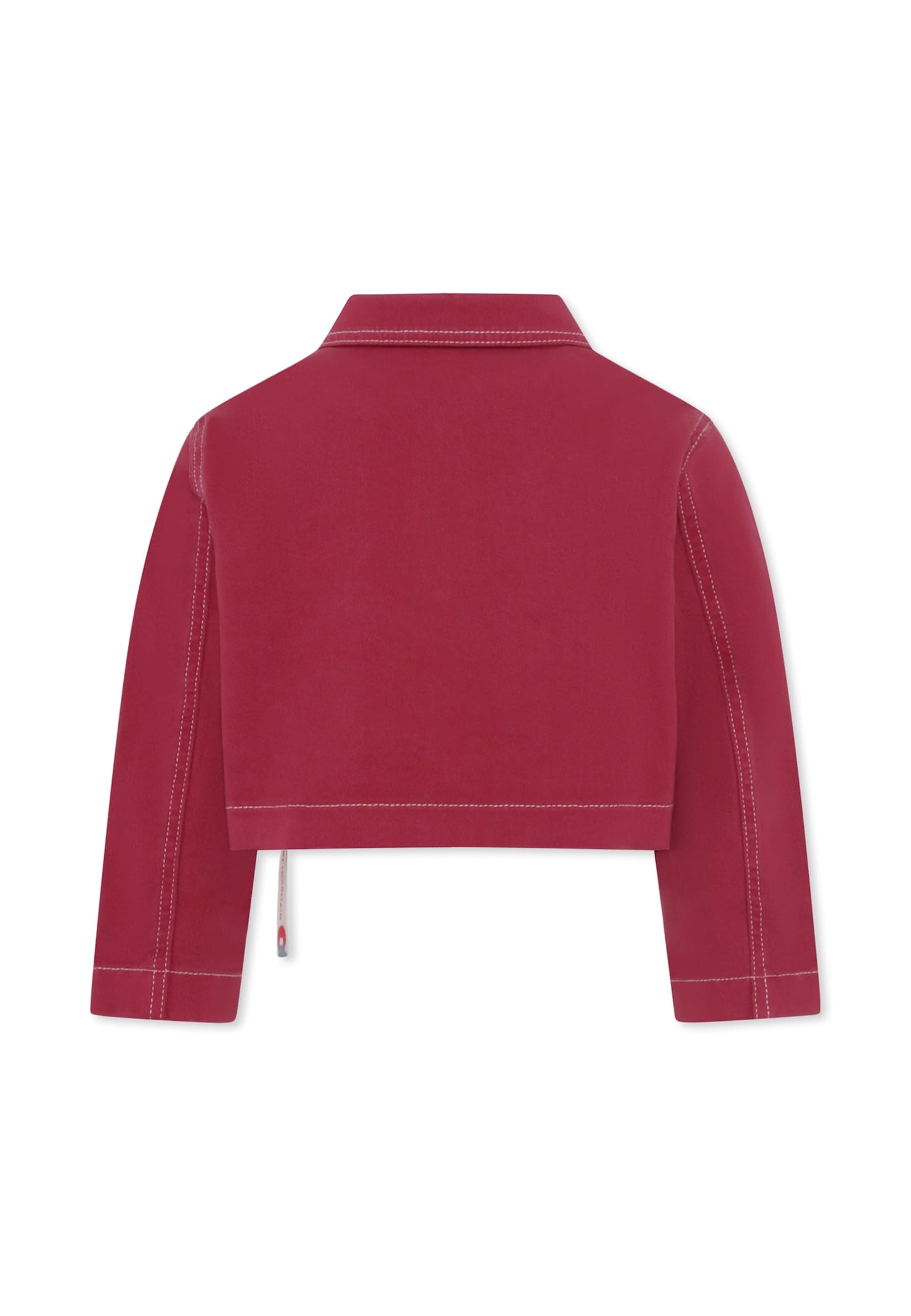 Flower Mountain Cropped Denim Jacket In Pink