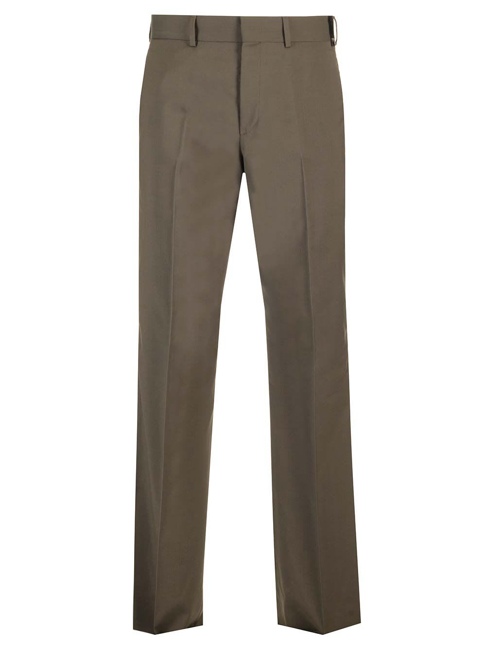 Shop Fendi Green Tailored Trousers