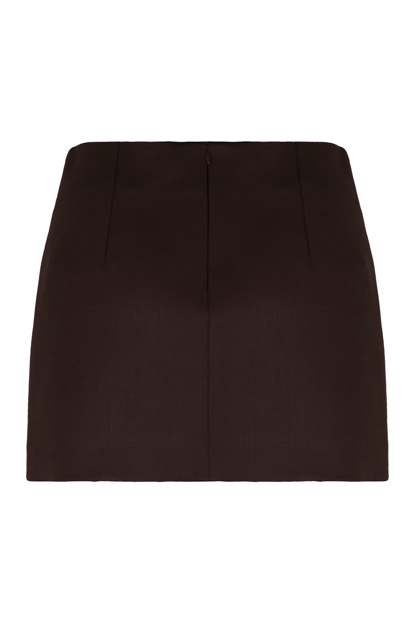 P.a.r.o.s.h Parosh Wool Mini Skirt In Brown