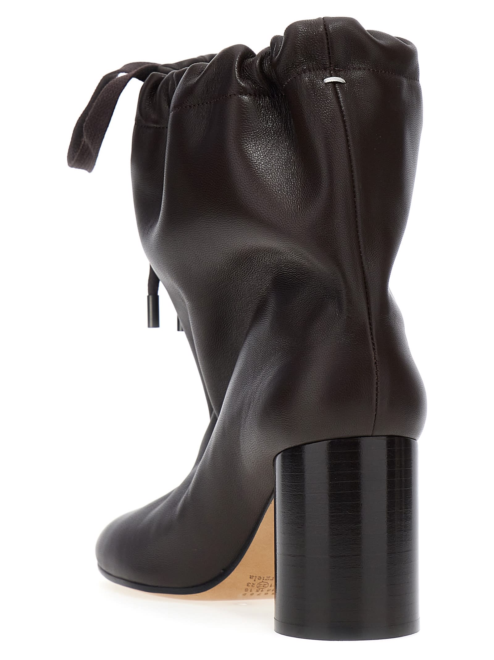 Shop Maison Margiela Tabi Ankle Boots In Brown