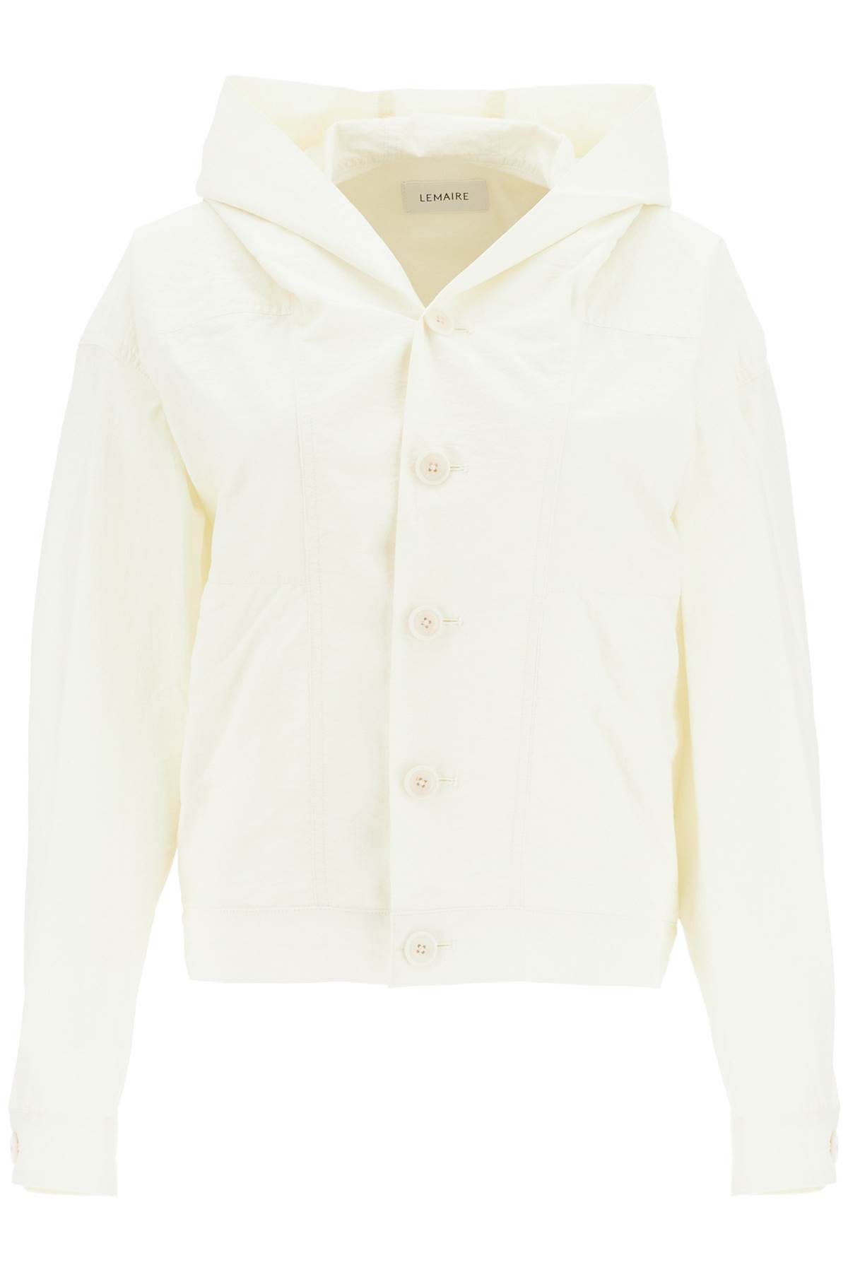 Shop Lemaire Short Hooded Blouson In Lemon Glaze