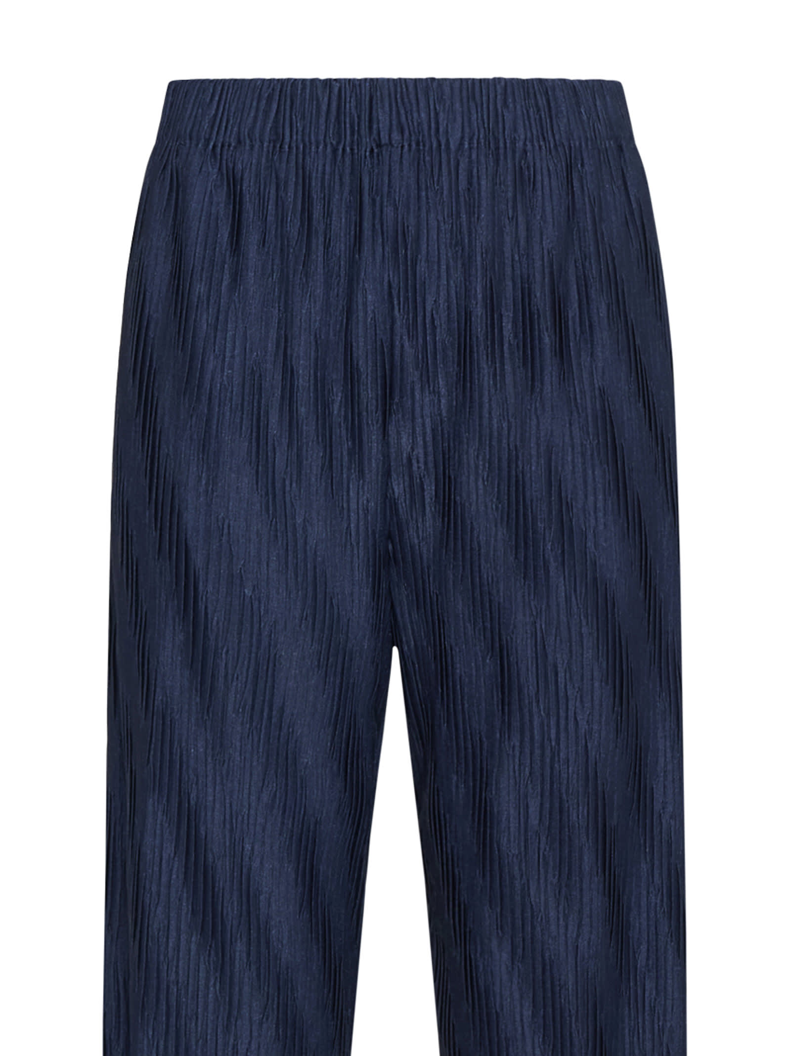 Shop Giorgio Armani Pants In Blu Abisso