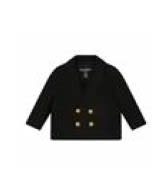 Balmain Black Jacket For Baby Boy With Labyrinth In Black
