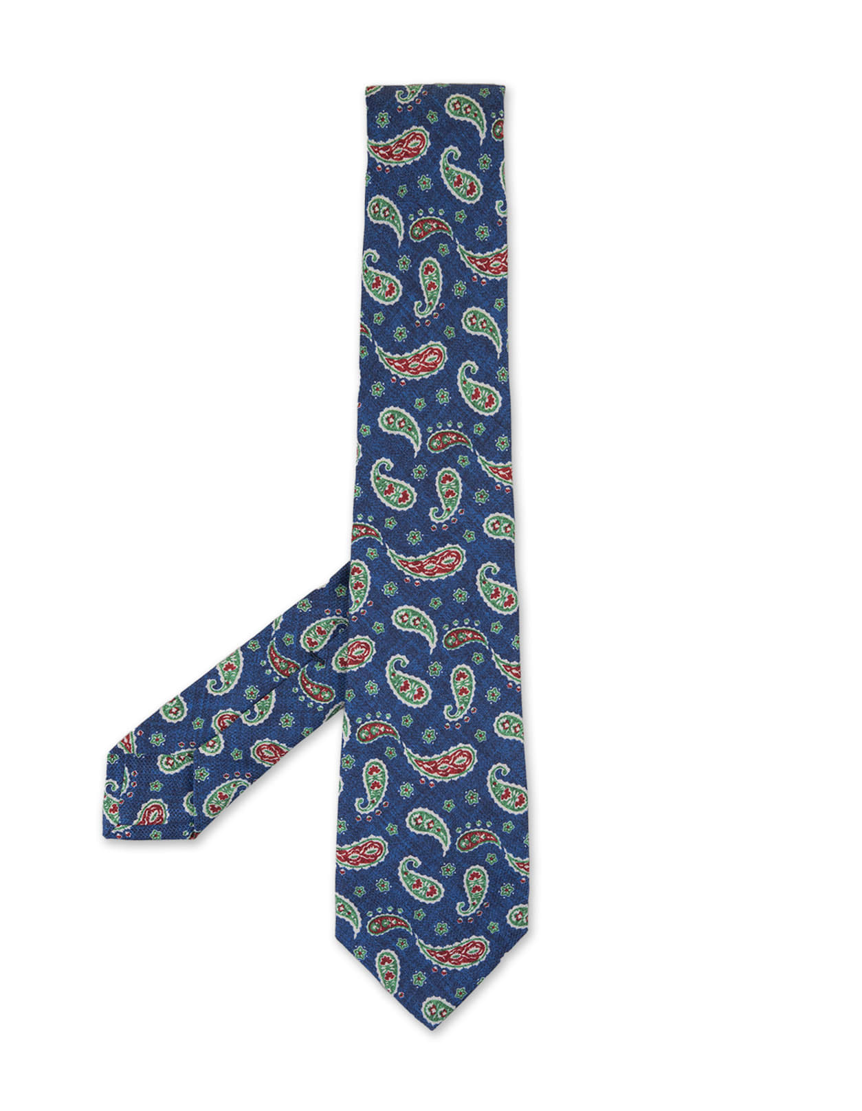 Blue Silk Tie With Paisley Pattern