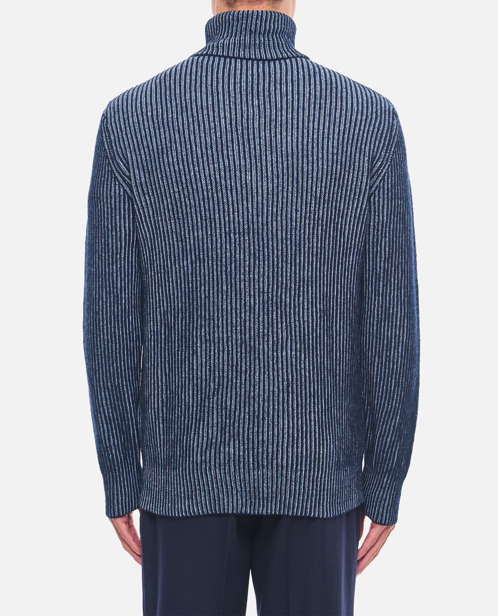 Shop Tagliatore Turtleneck In Blue