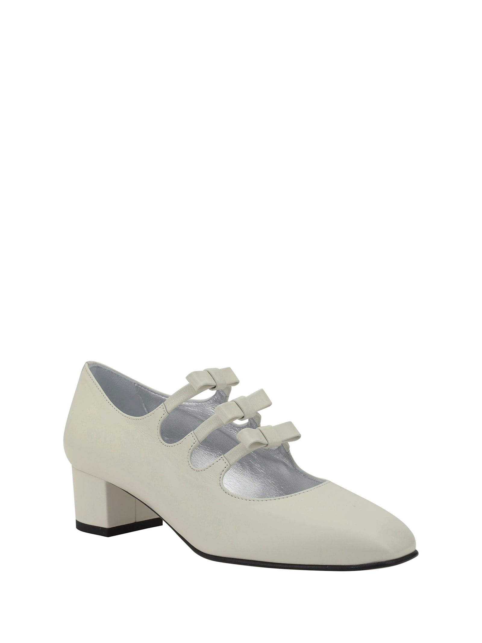 Carel Mary Jane Pumps In Kangourou Ivoire