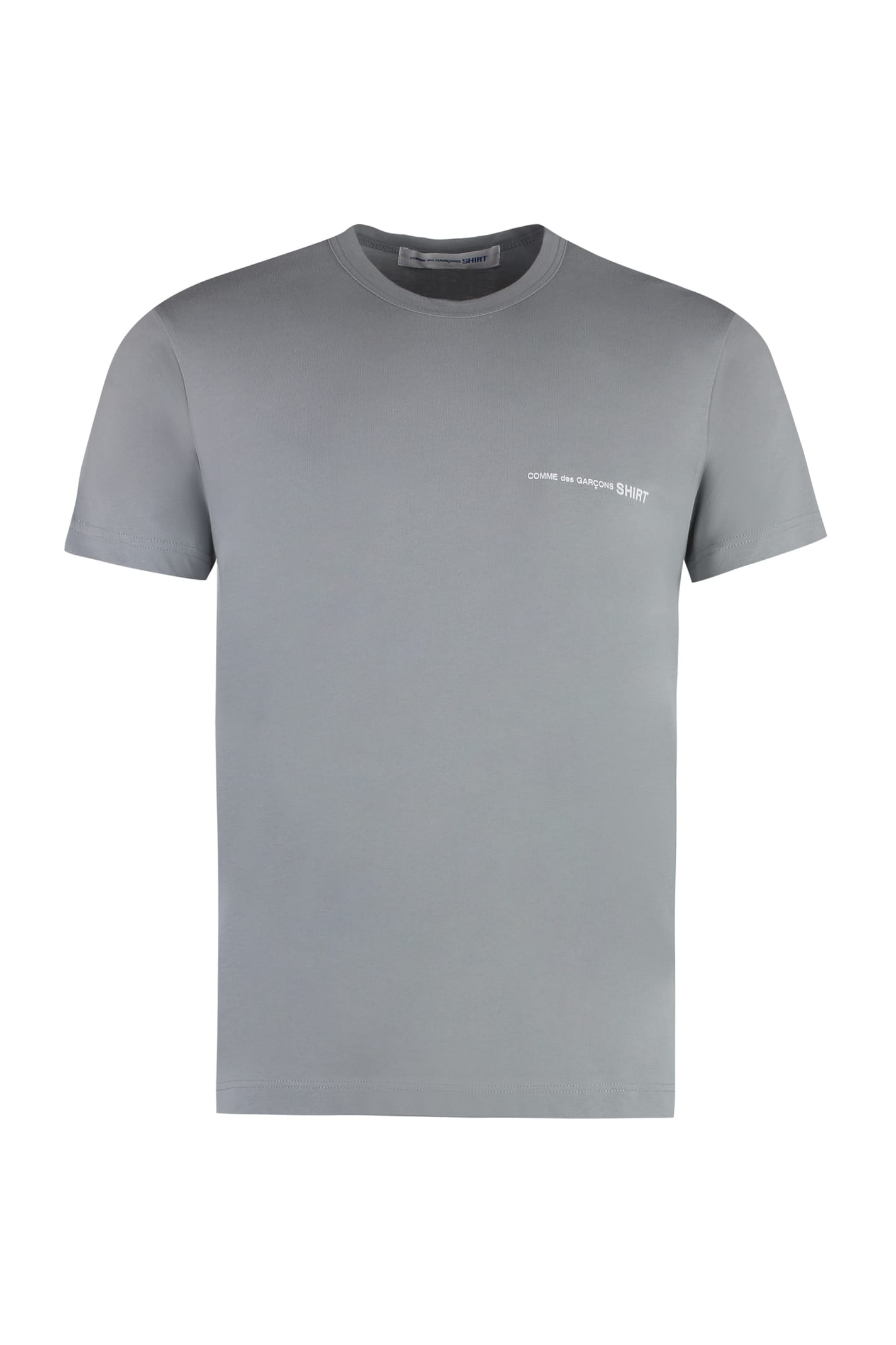 Shop Comme Des Garçons Shirt Cotton Crew-neck T-shirt In Grey