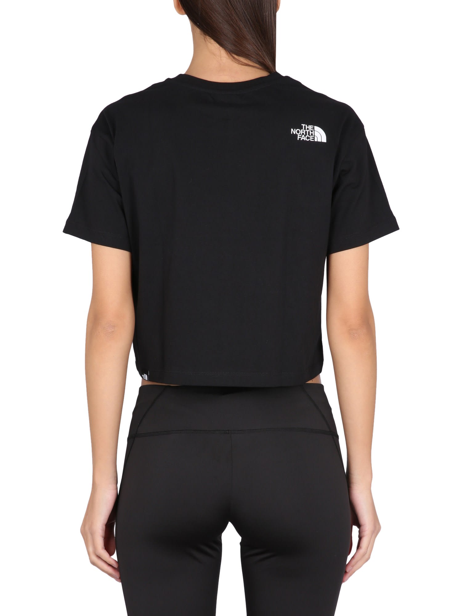 Shop The North Face Cropped T-shirt In Black
